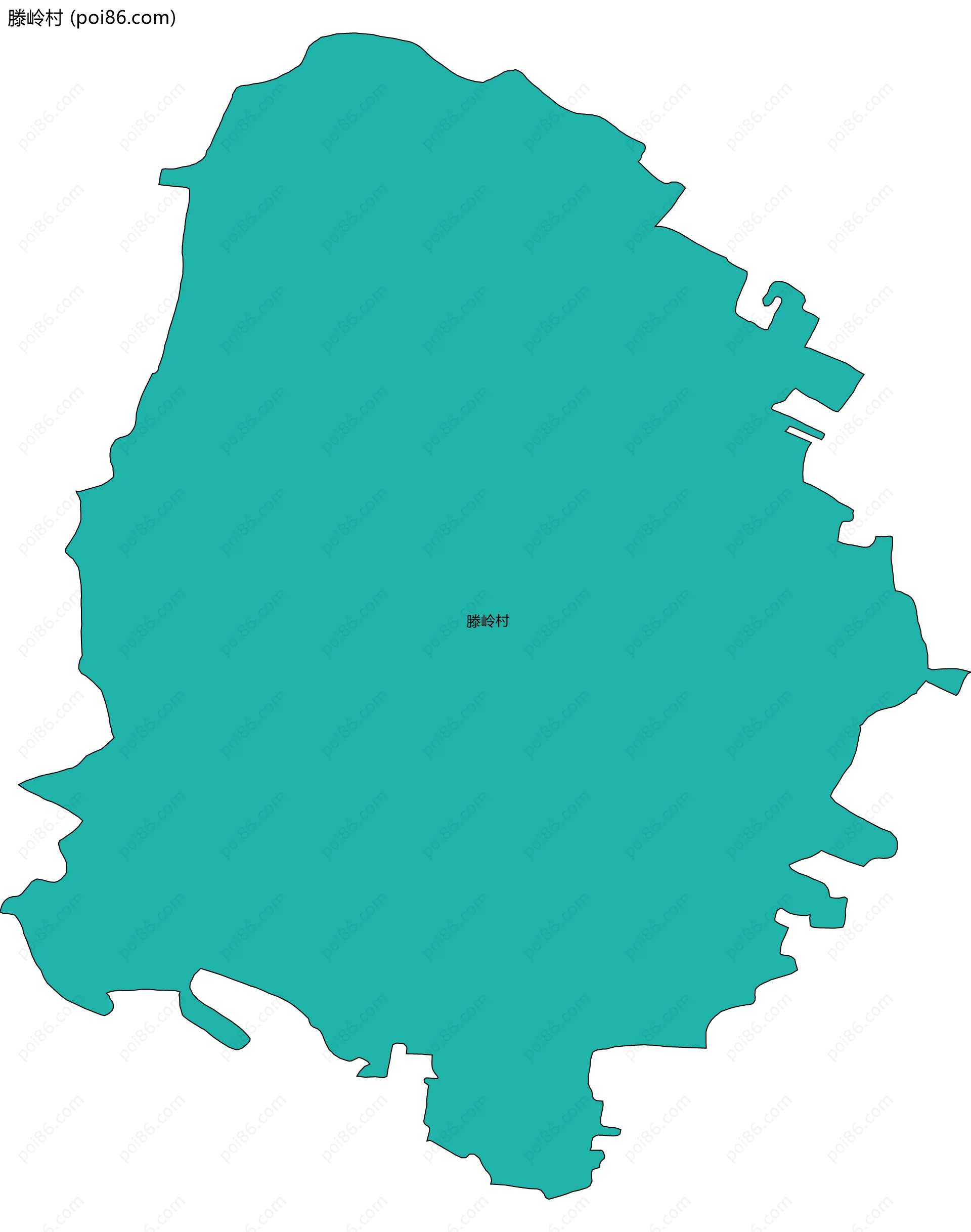 滕岭村边界地图