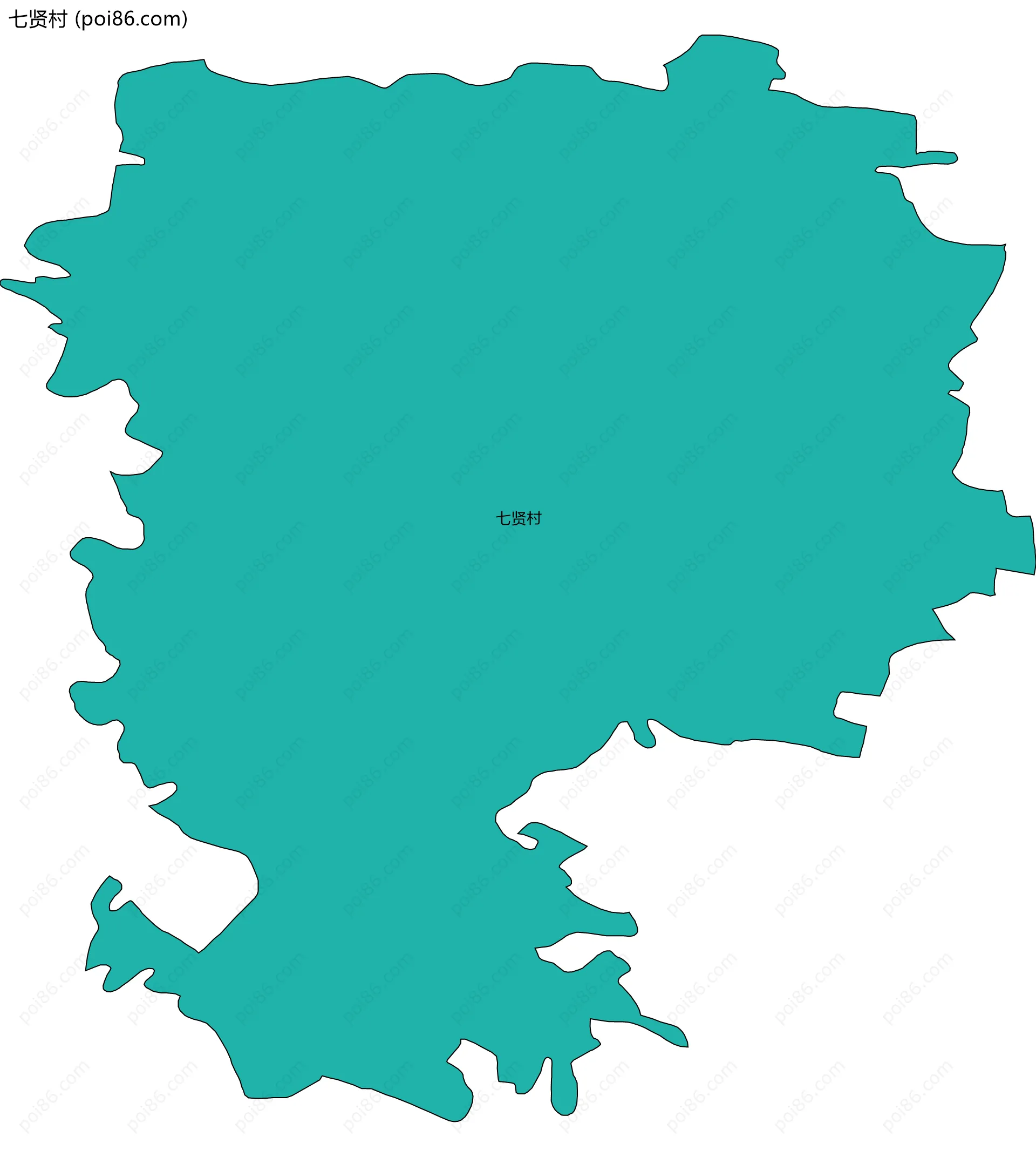 七贤村边界地图