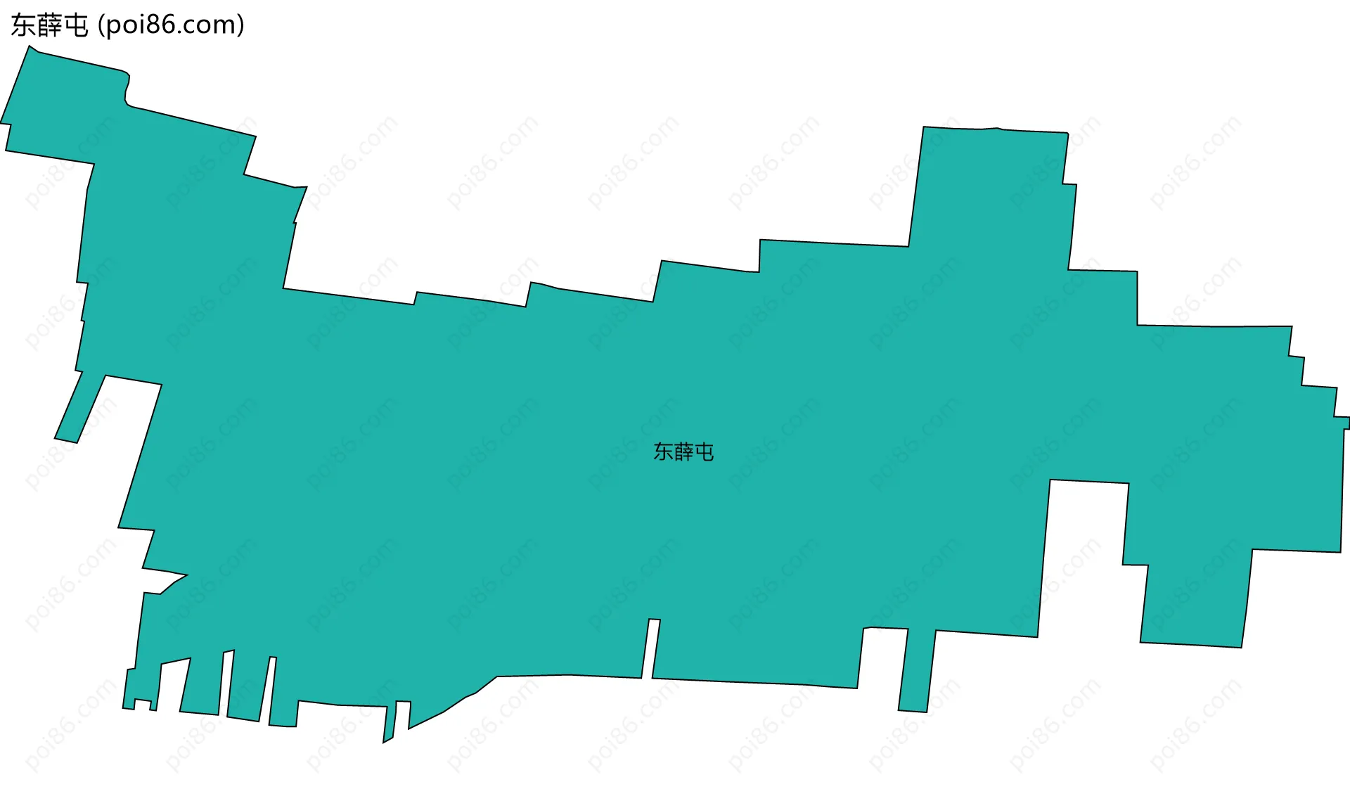 东薛屯边界地图