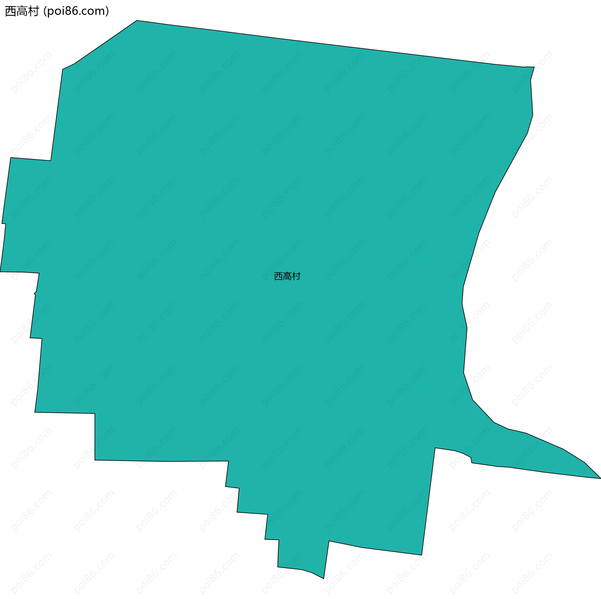西高村边界地图
