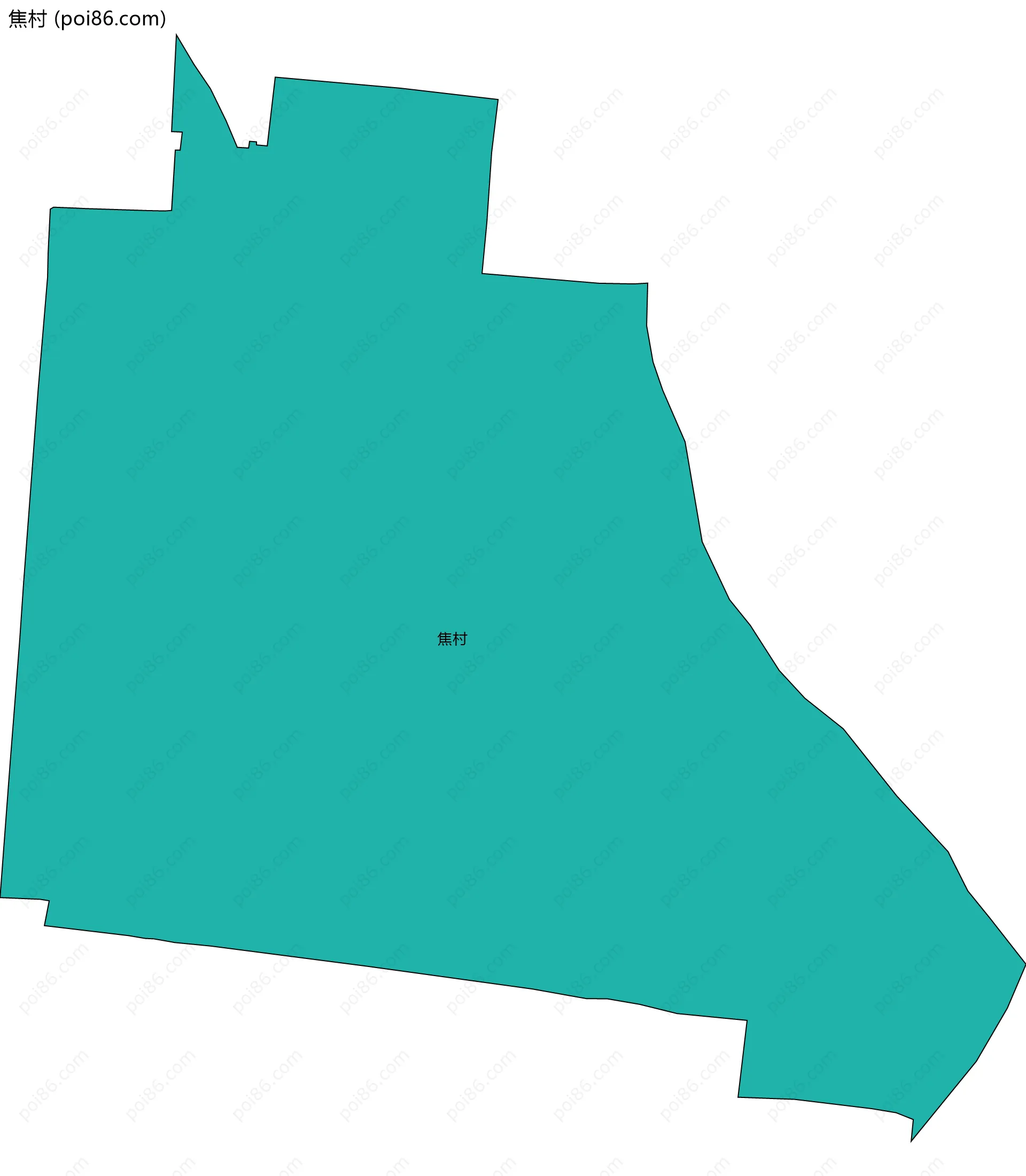 焦村边界地图