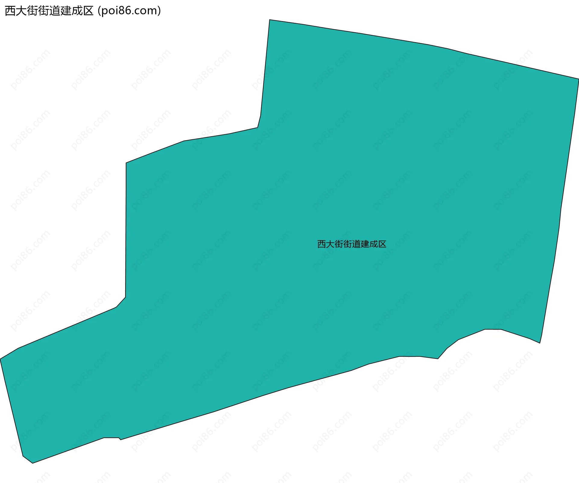 西大街街道建成区边界地图