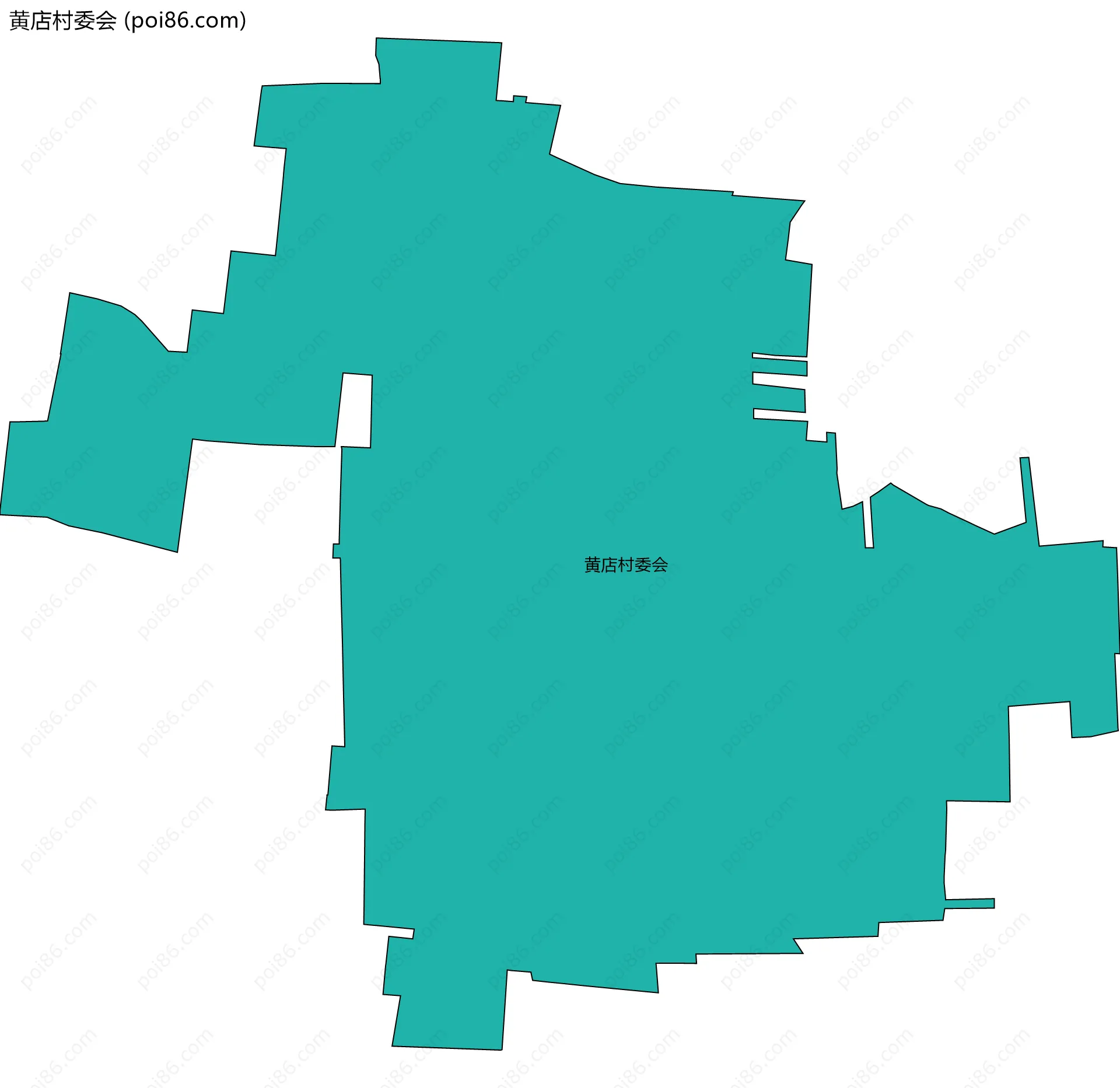 黄店村委会边界地图