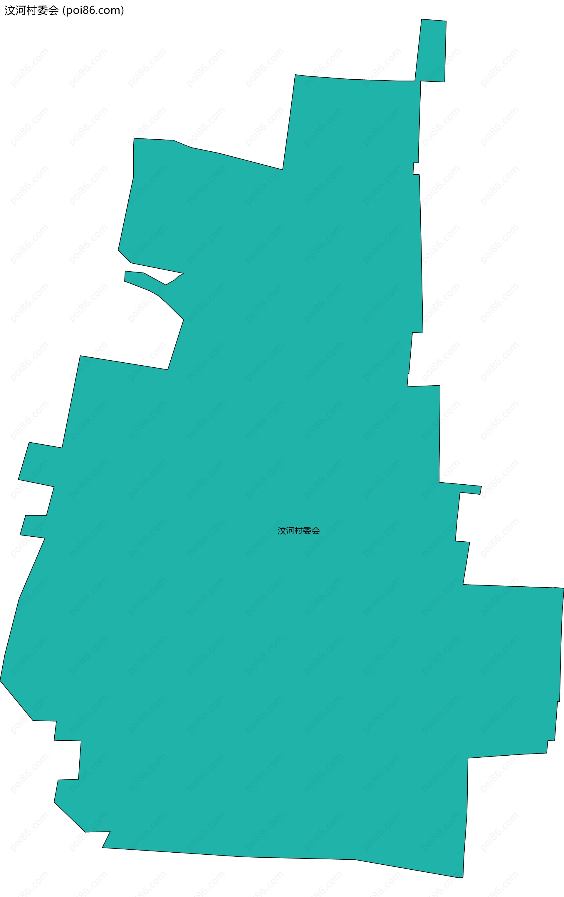 汶河村委会边界地图
