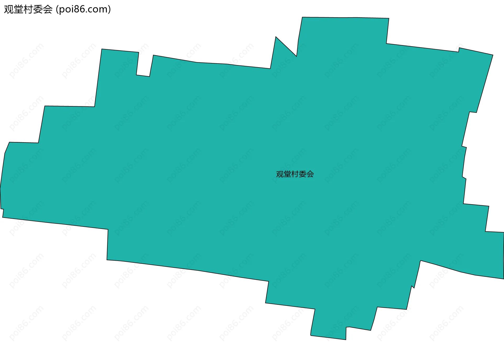 观堂村委会边界地图