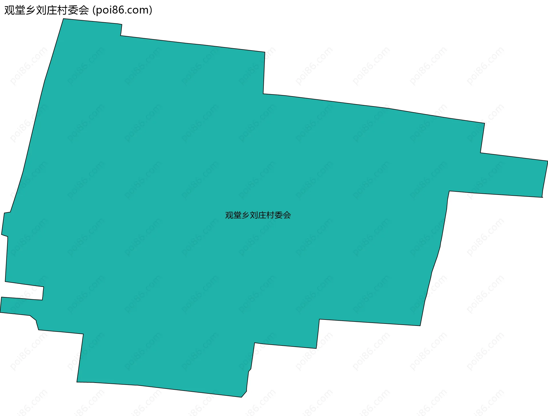 观堂乡刘庄村委会边界地图