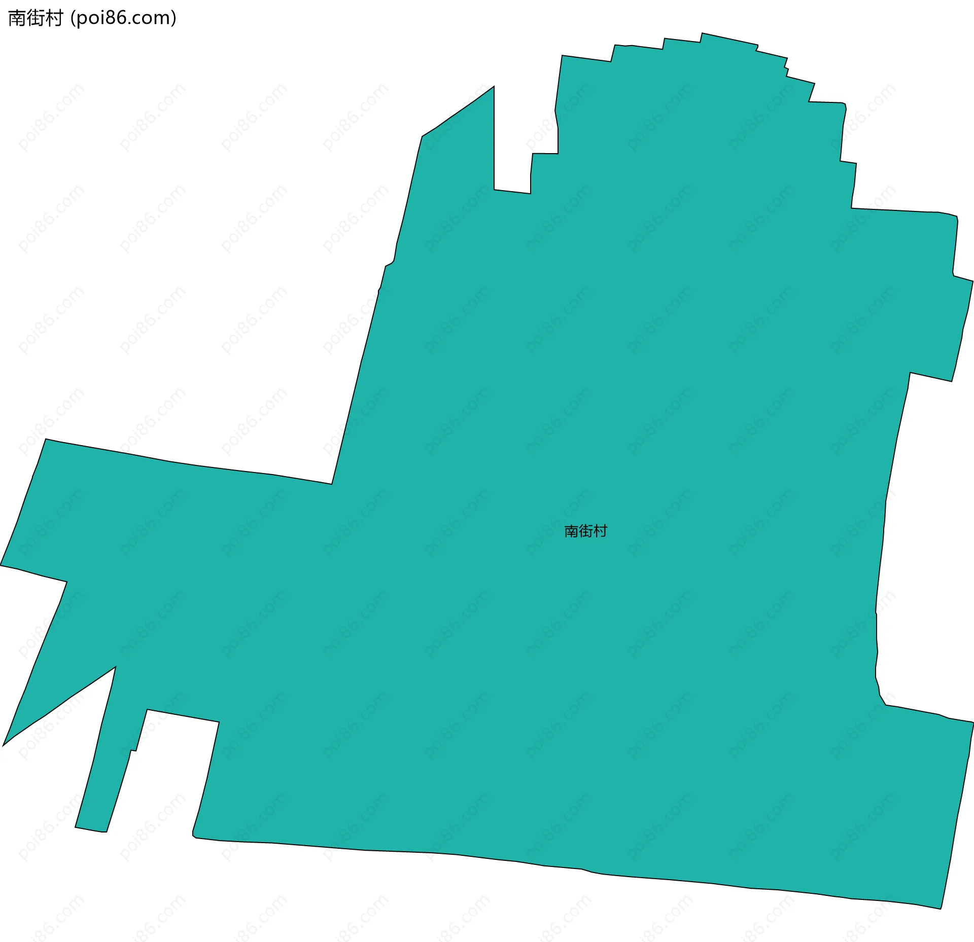 南街村边界地图