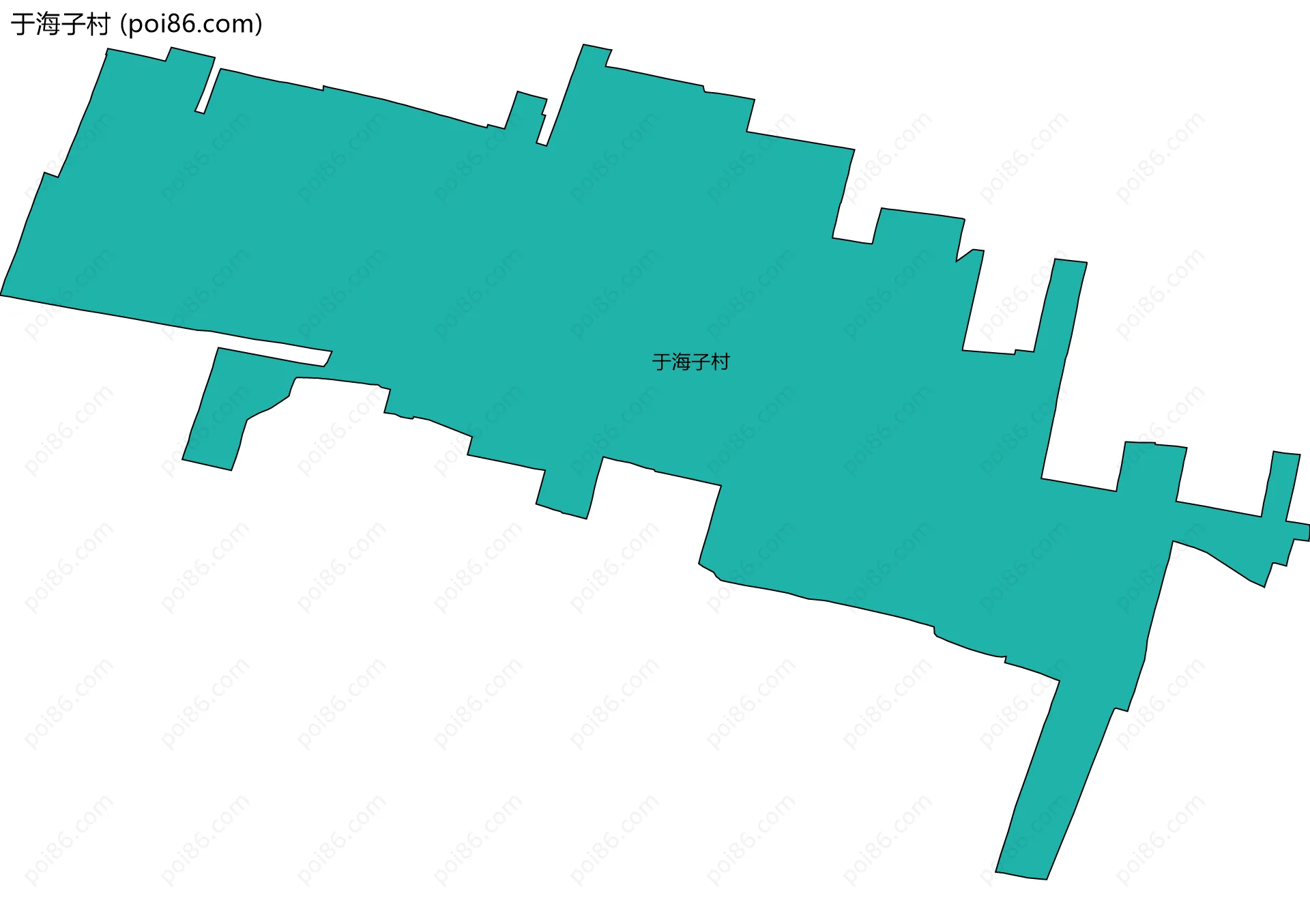于海子村边界地图