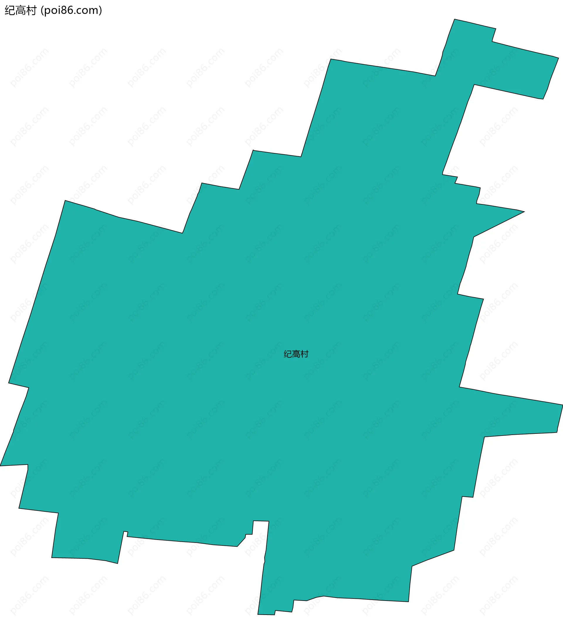 纪高村边界地图