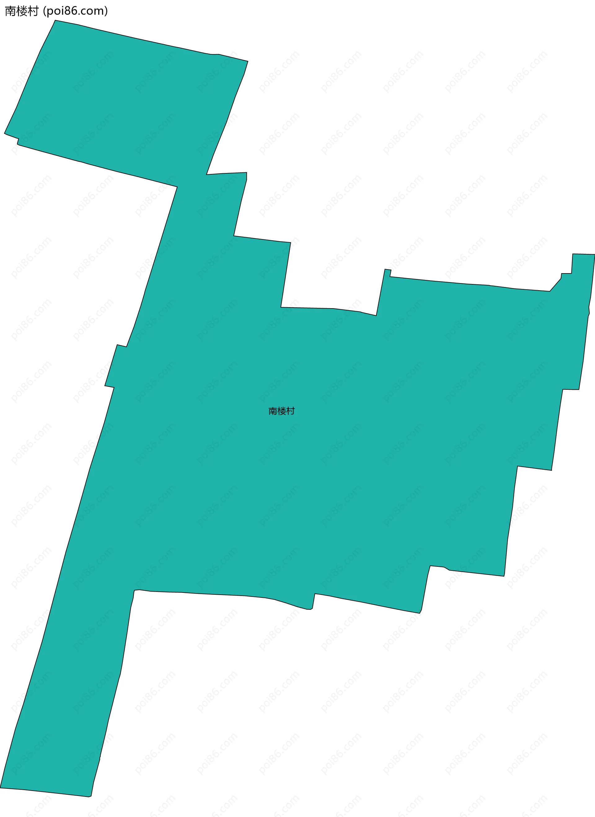 南楼村边界地图