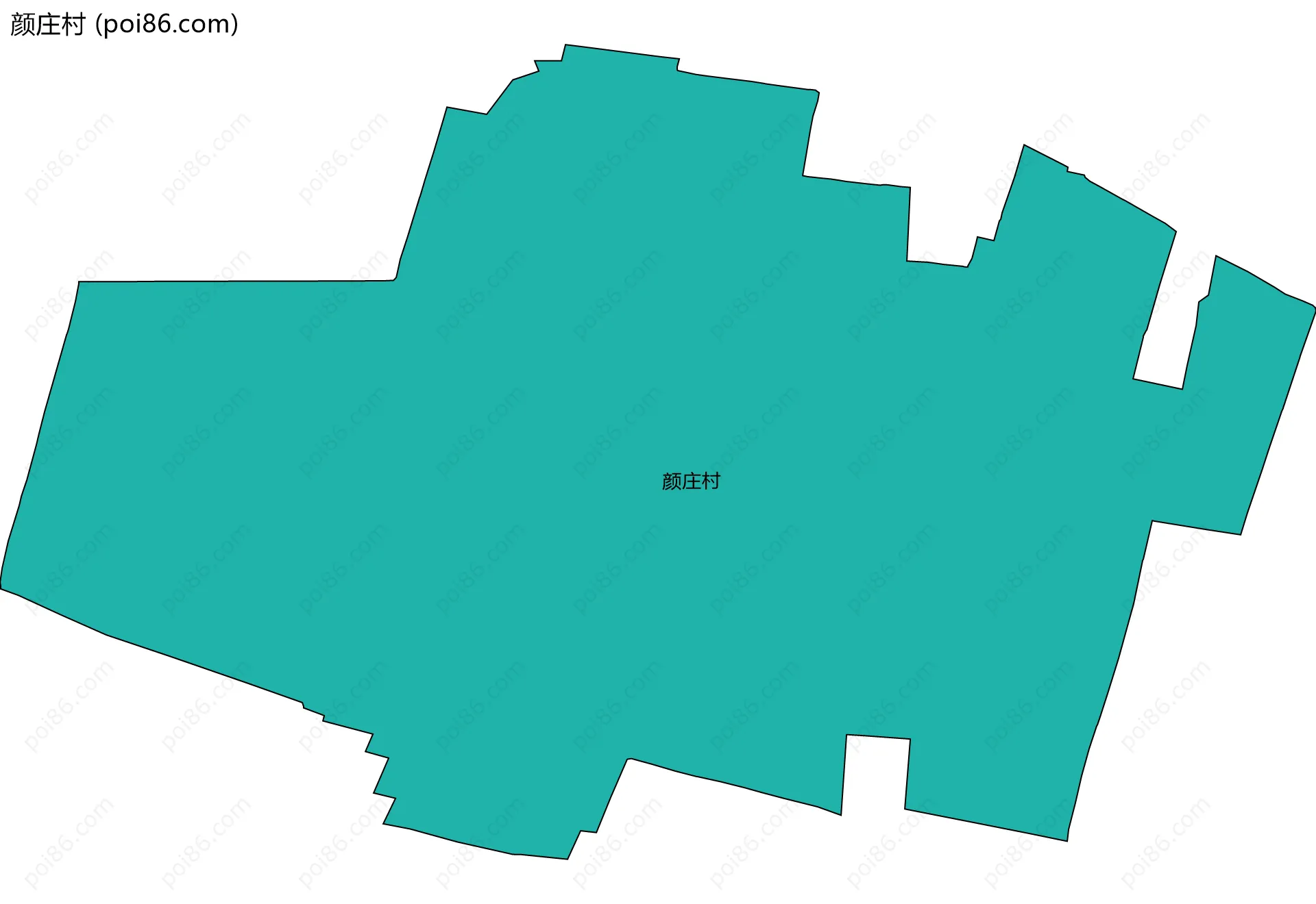 颜庄村边界地图