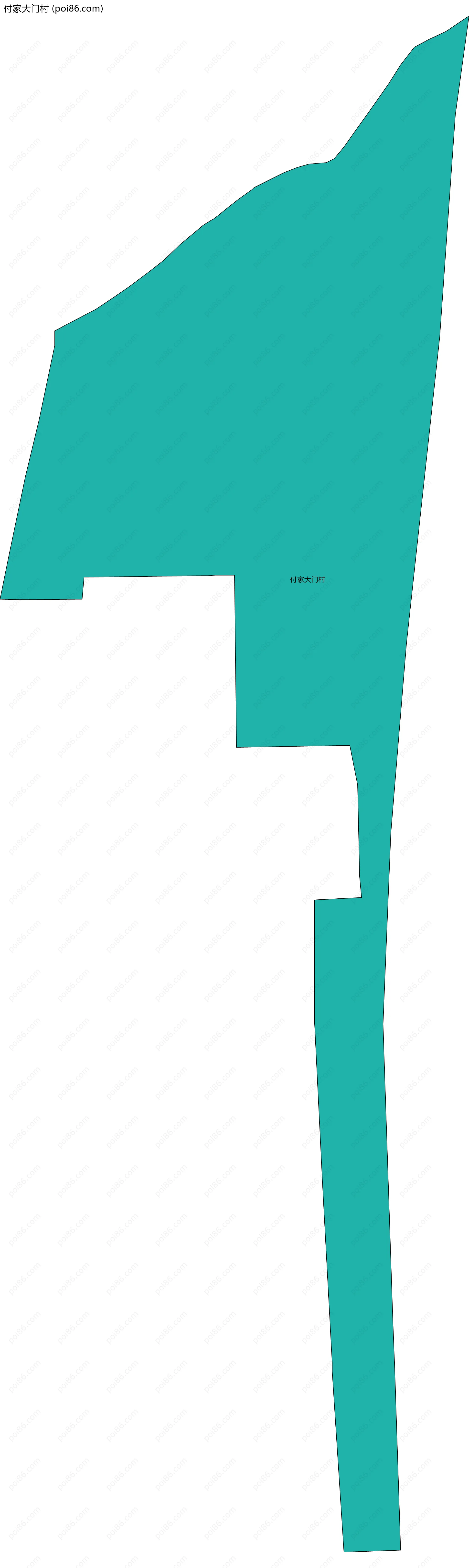 付家大门村边界地图