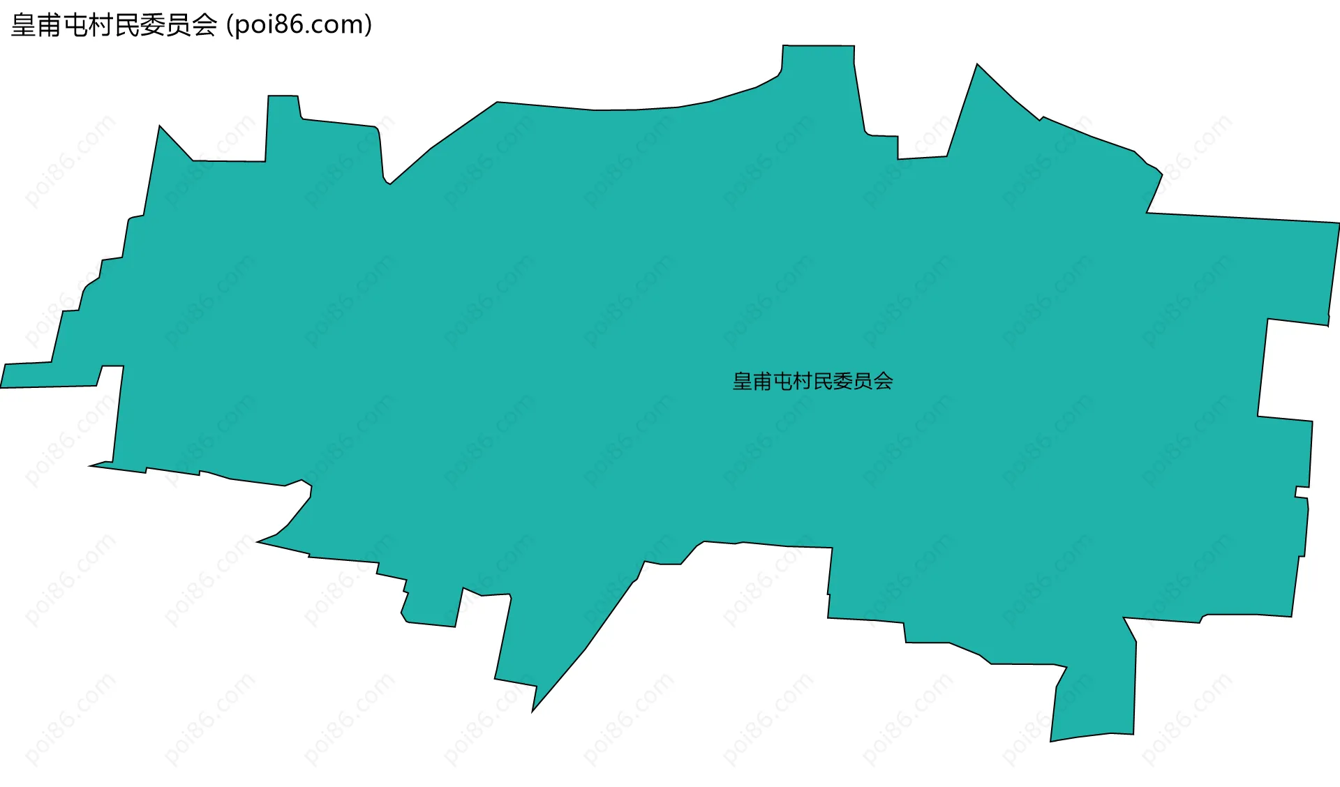 皇甫屯村民委员会边界地图