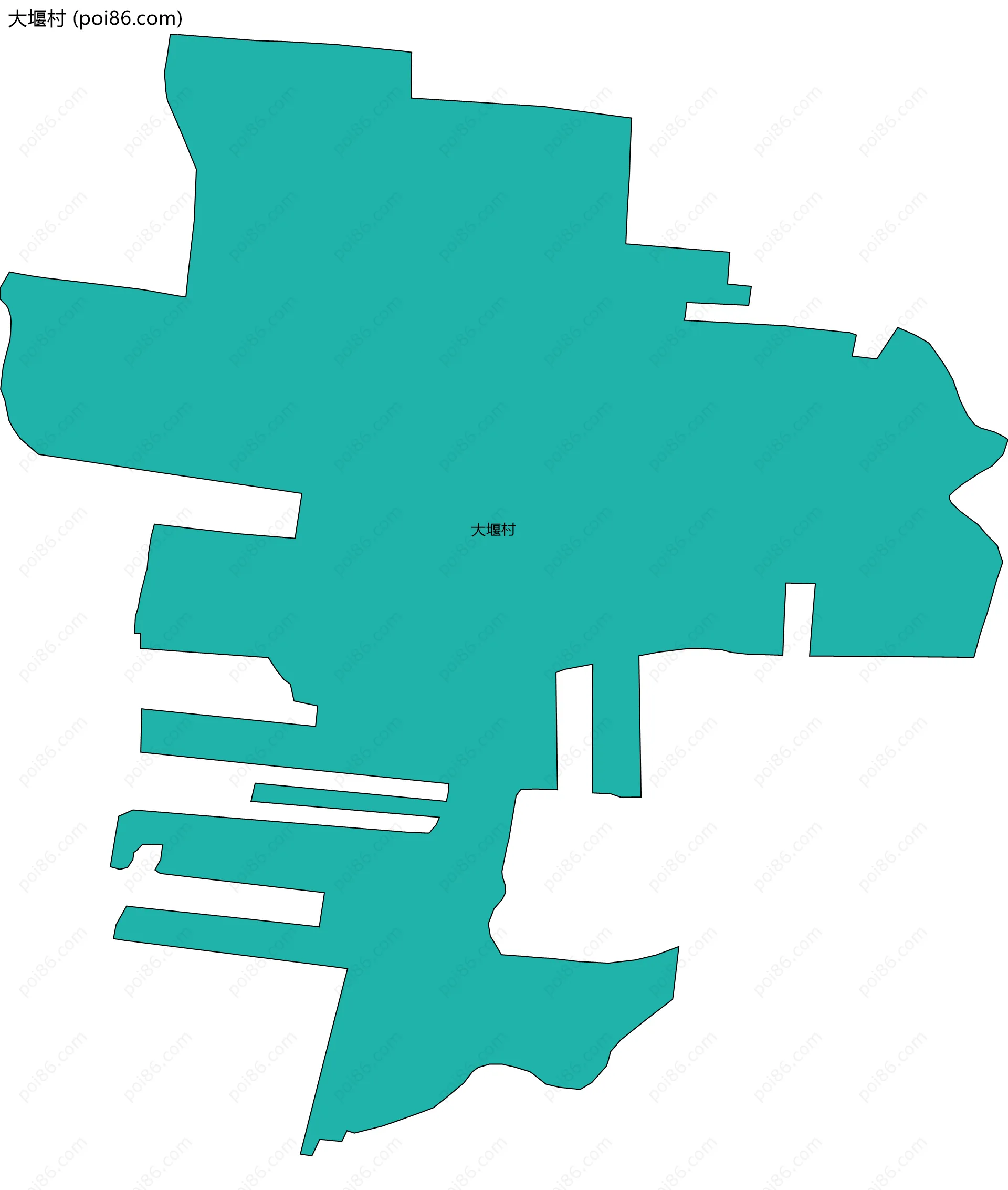 大堰村边界地图