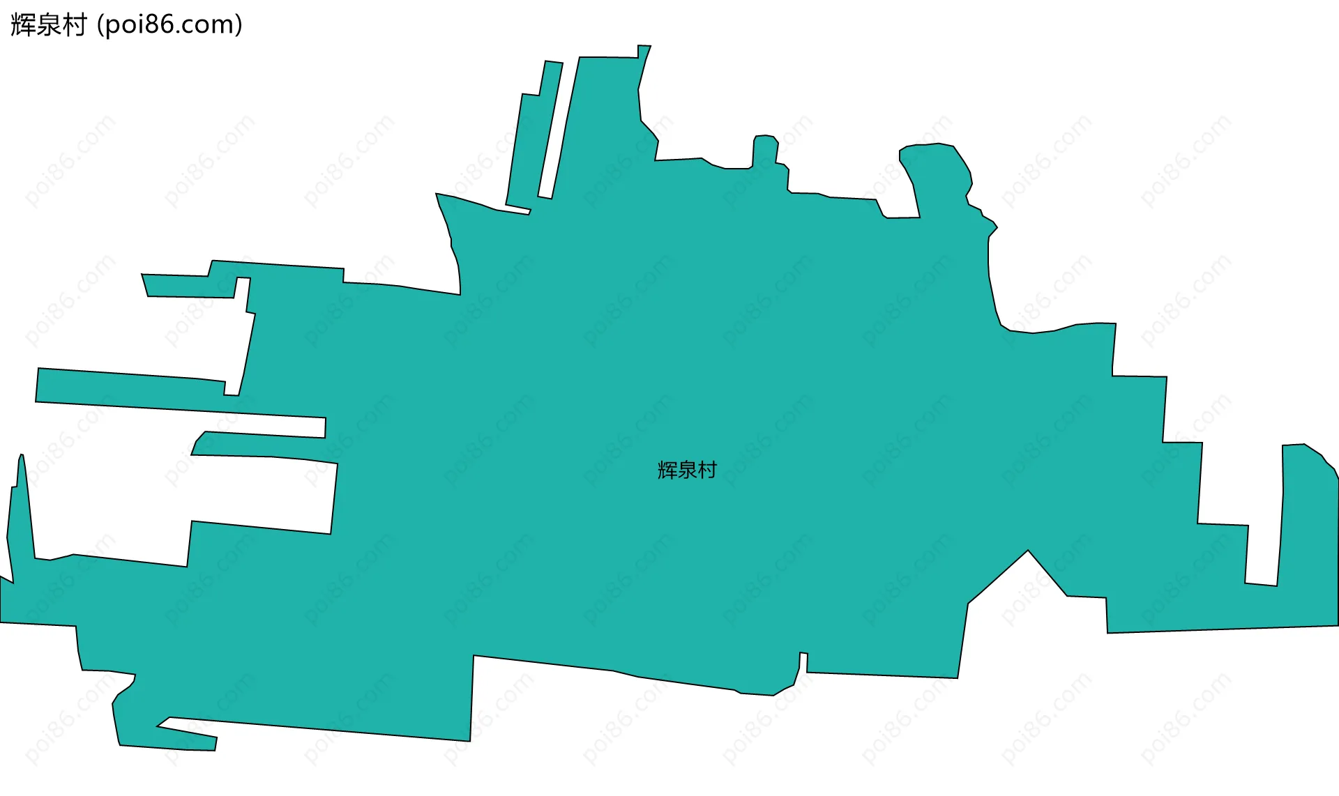 辉泉村边界地图
