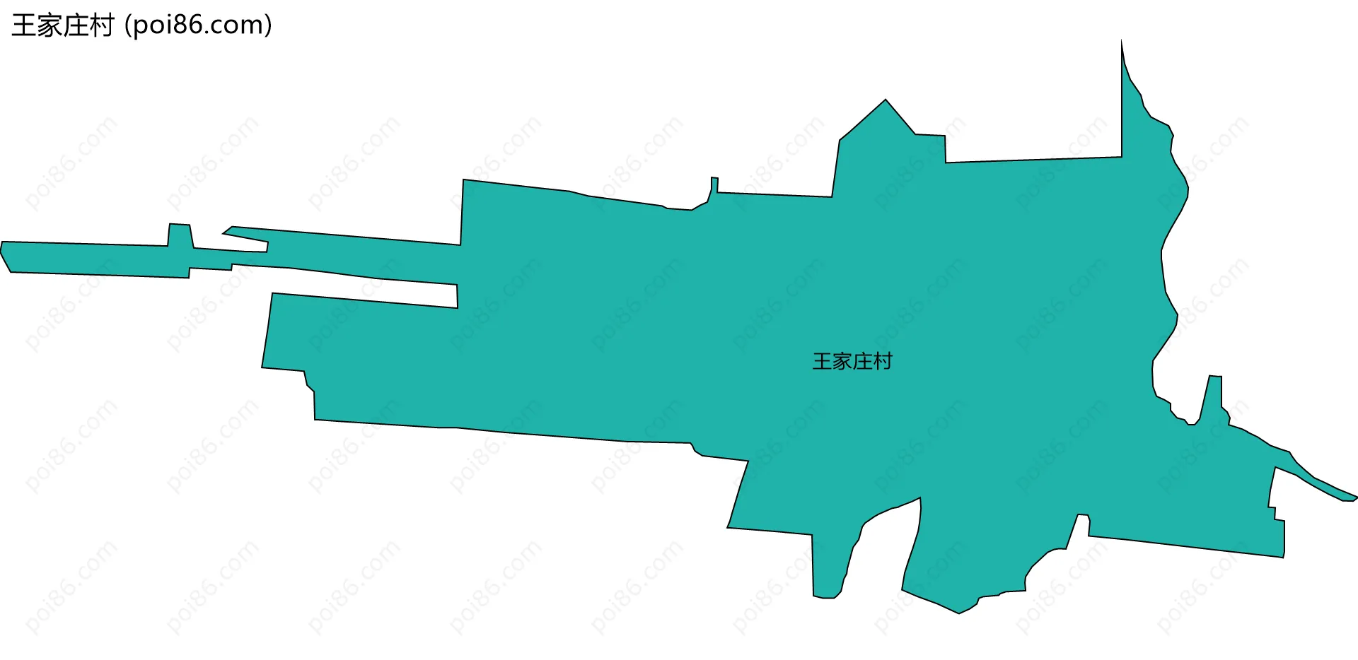 王家庄村边界地图