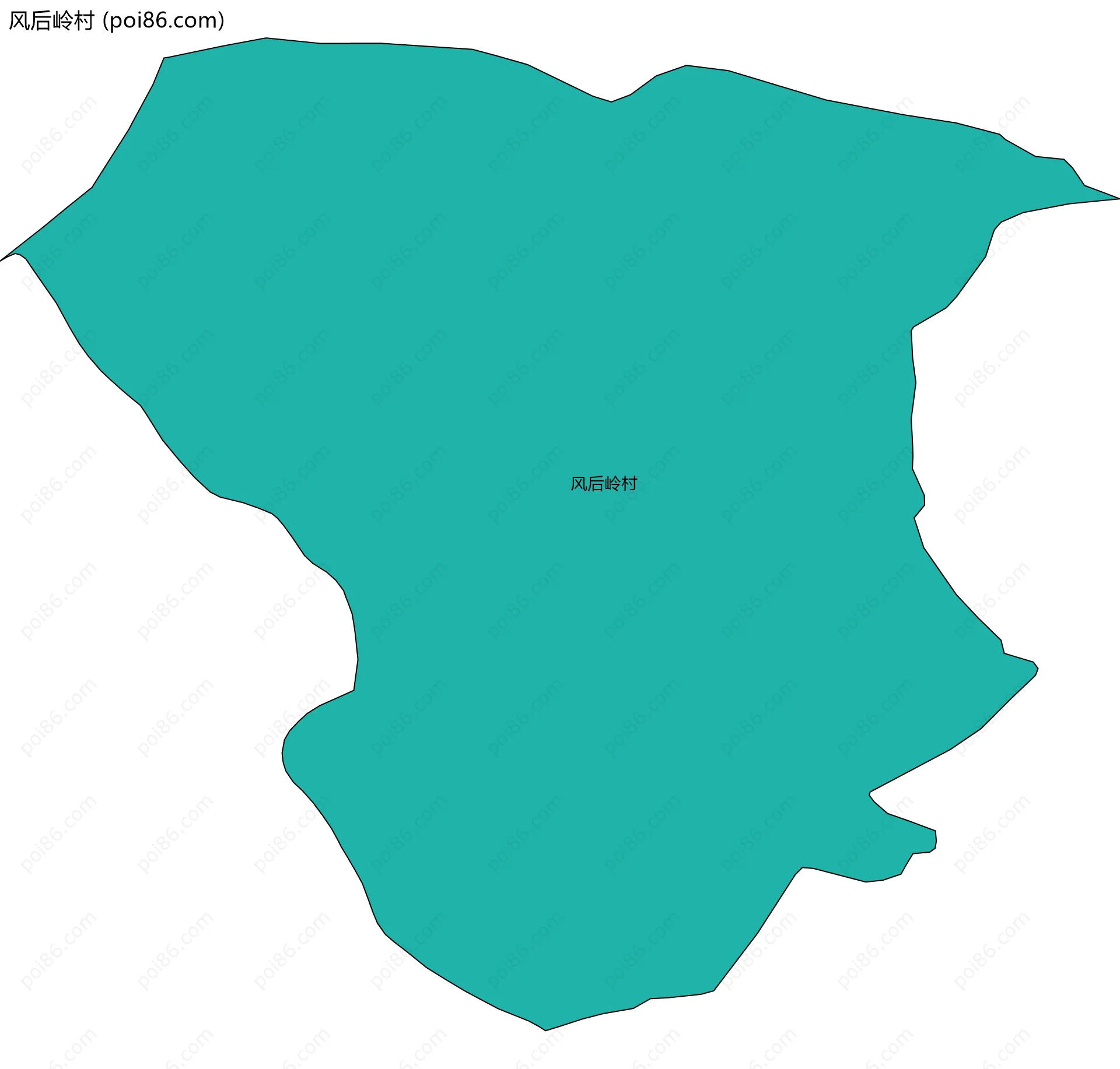 风后岭村边界地图