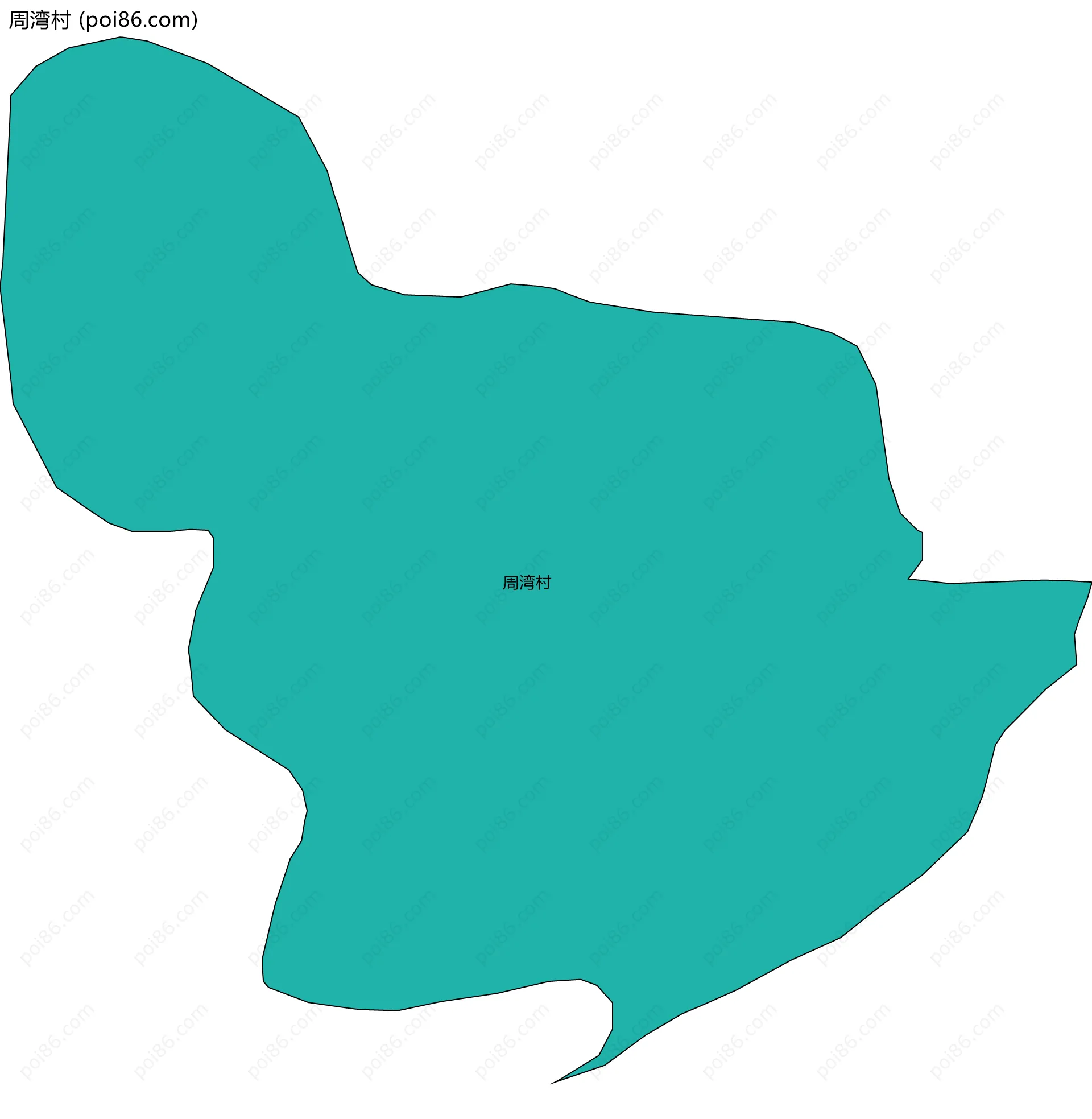 周湾村边界地图