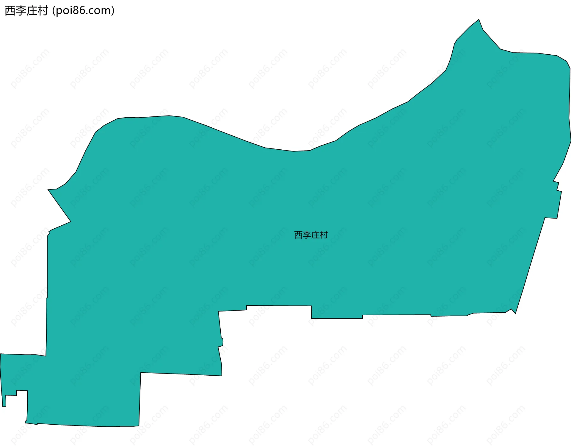 西李庄村边界地图