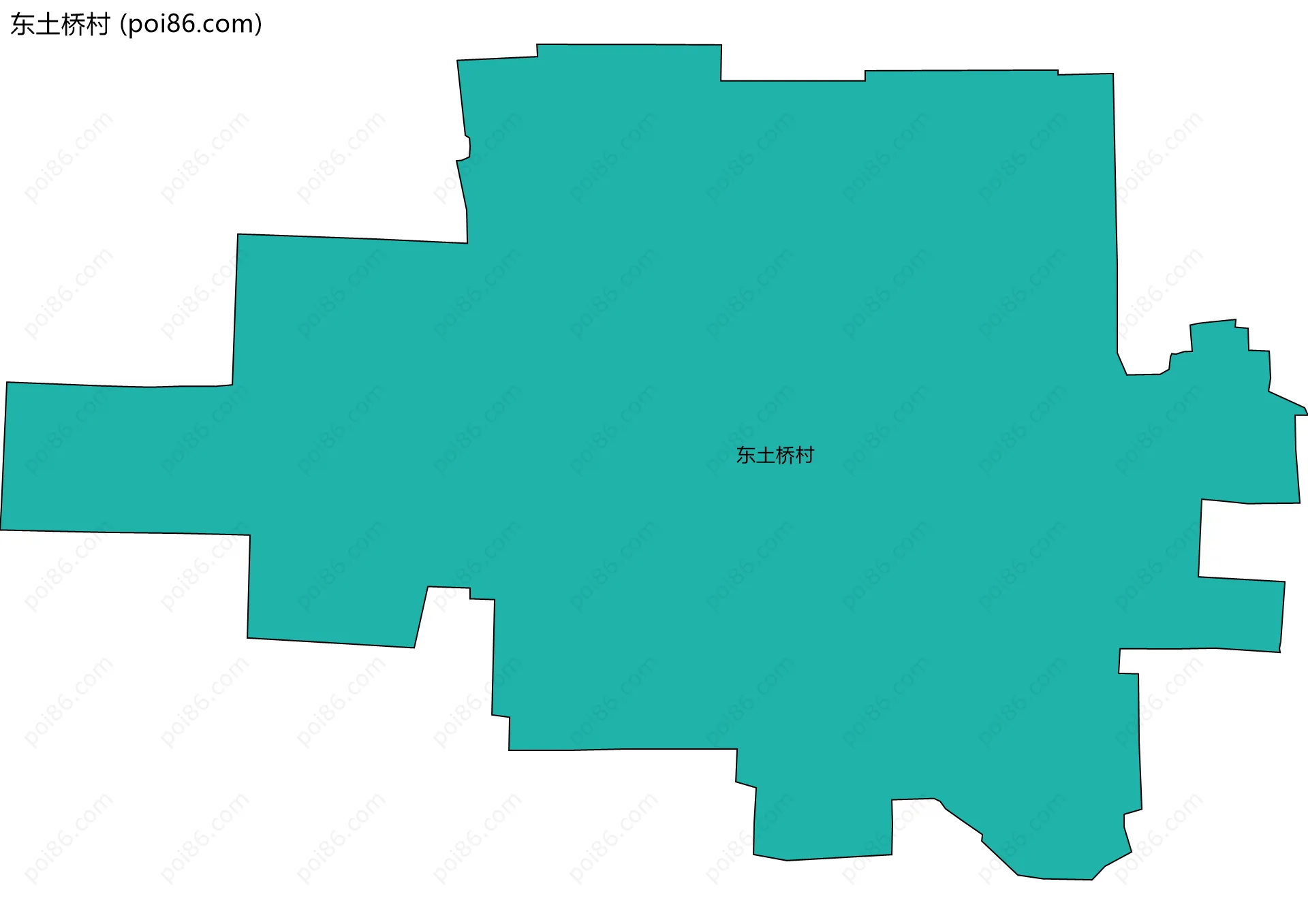 东土桥村边界地图
