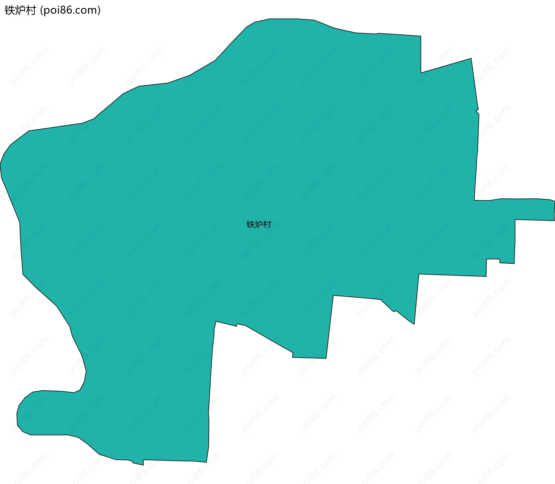 铁炉村边界地图