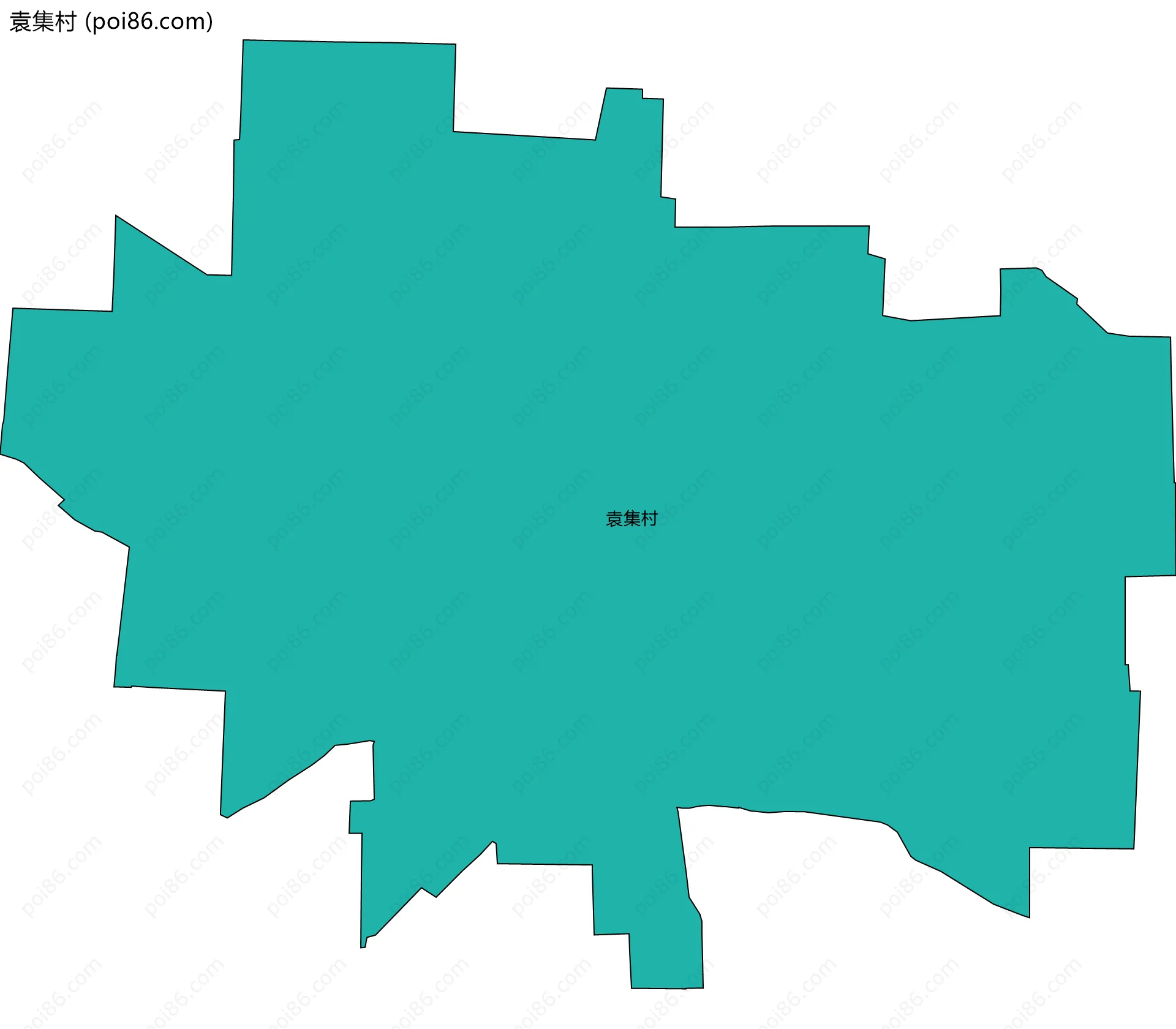 袁集村边界地图