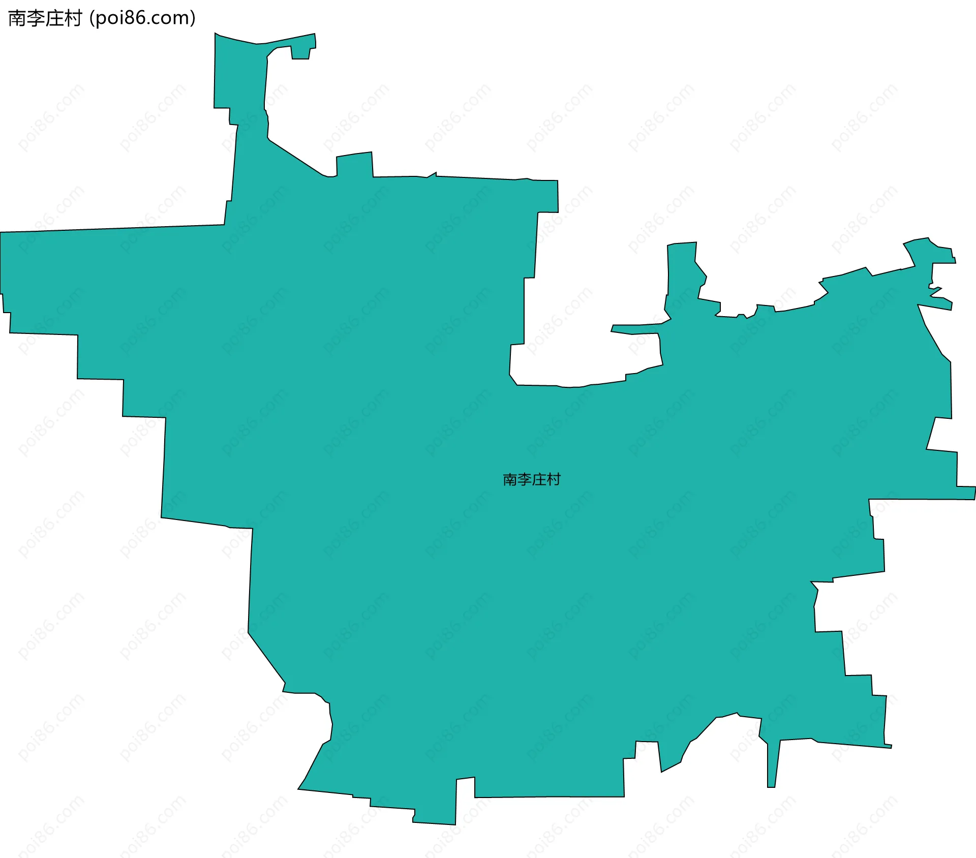 南李庄村边界地图