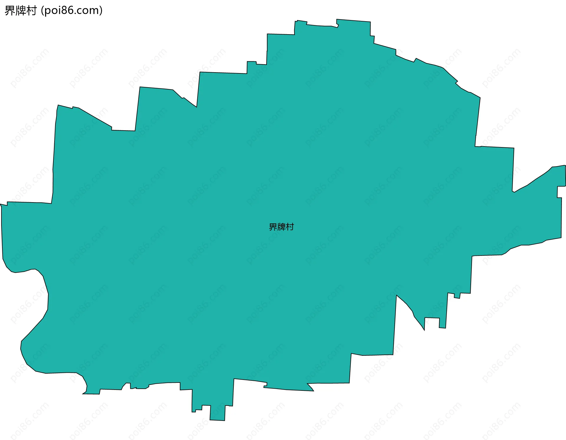 界牌村边界地图