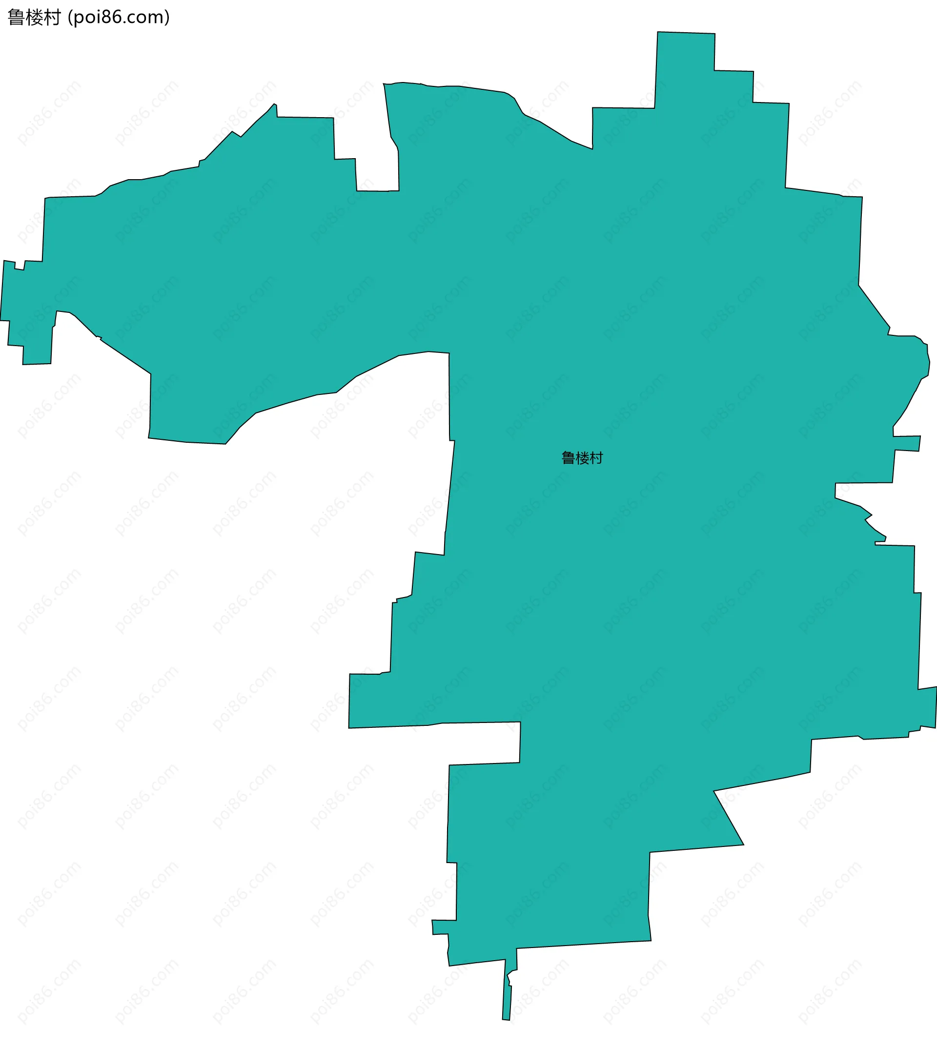 鲁楼村边界地图