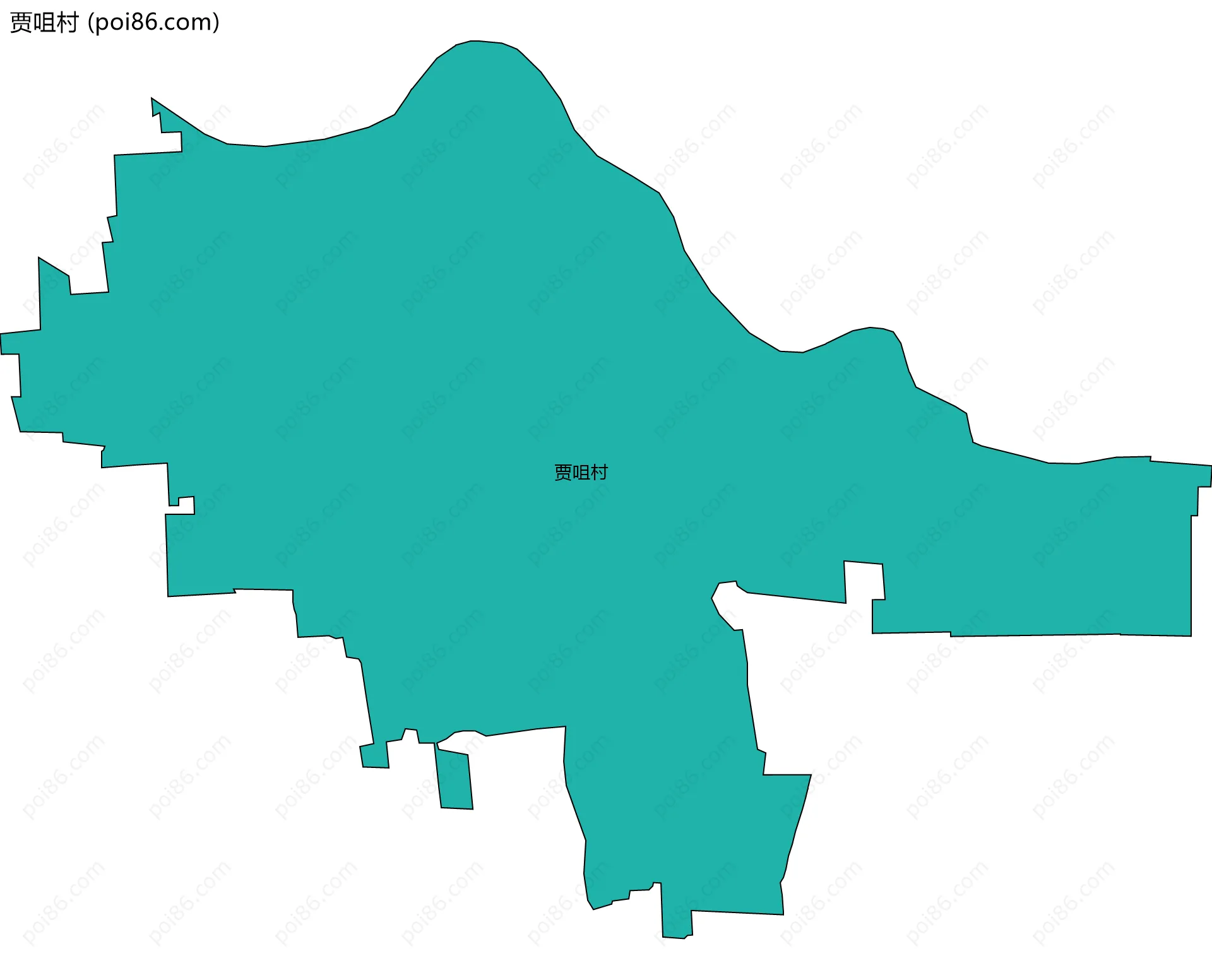 贾咀村边界地图