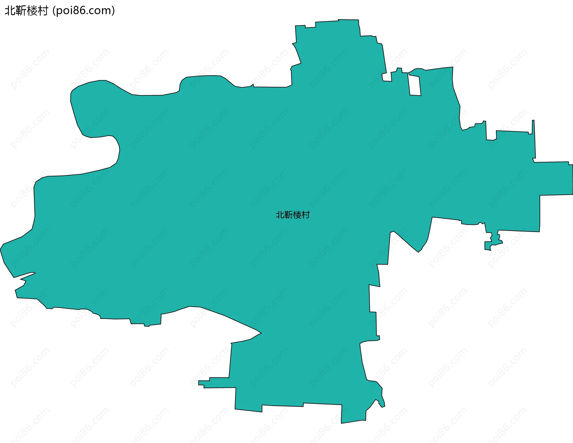 北靳楼村边界地图