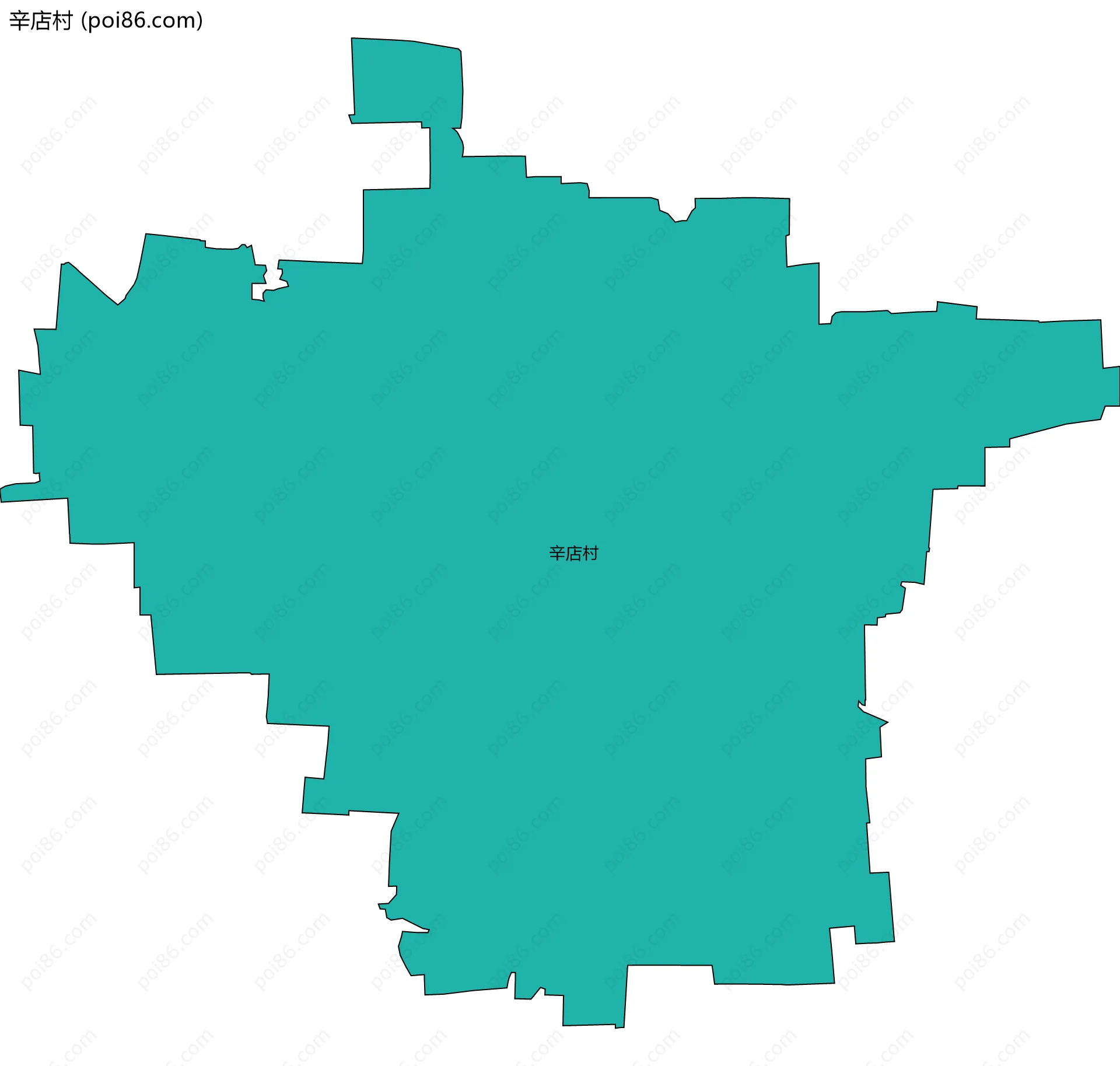 辛店村边界地图