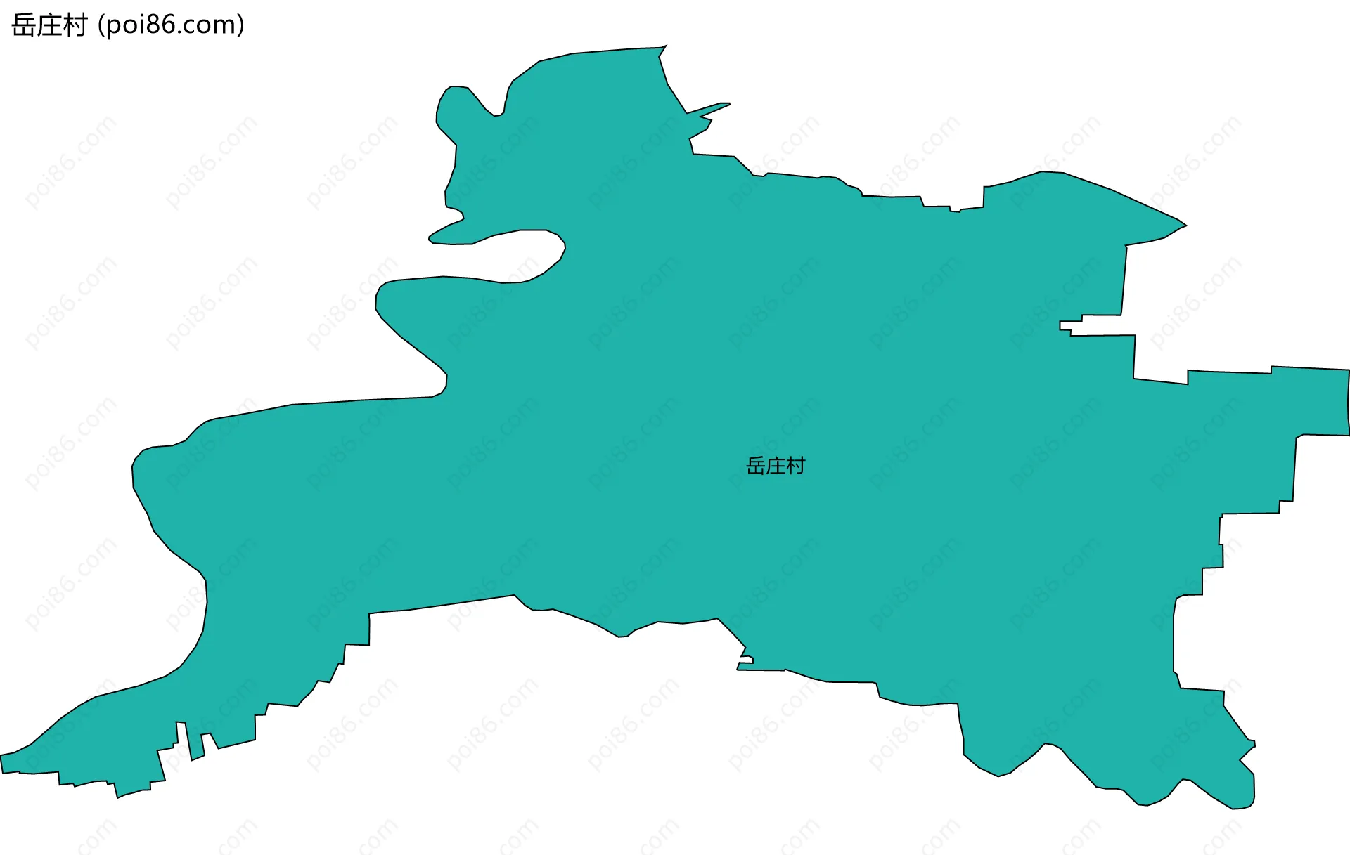 岳庄村边界地图