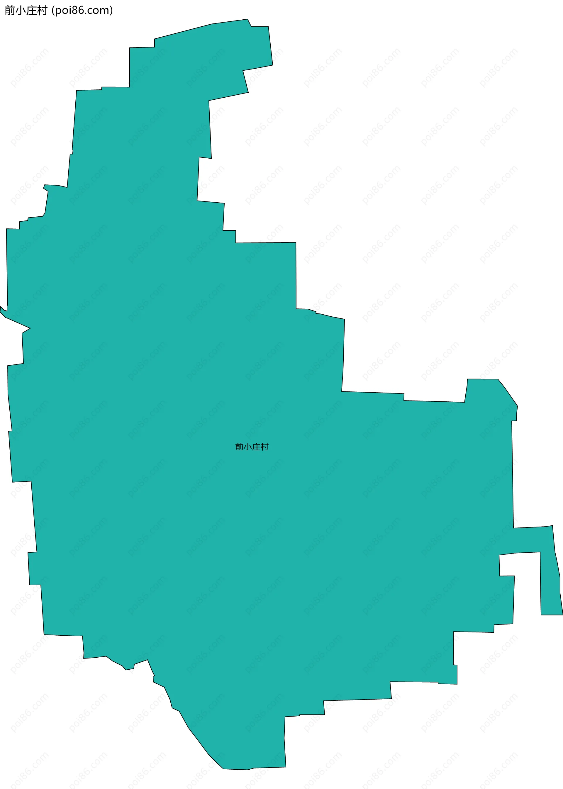 前小庄村边界地图