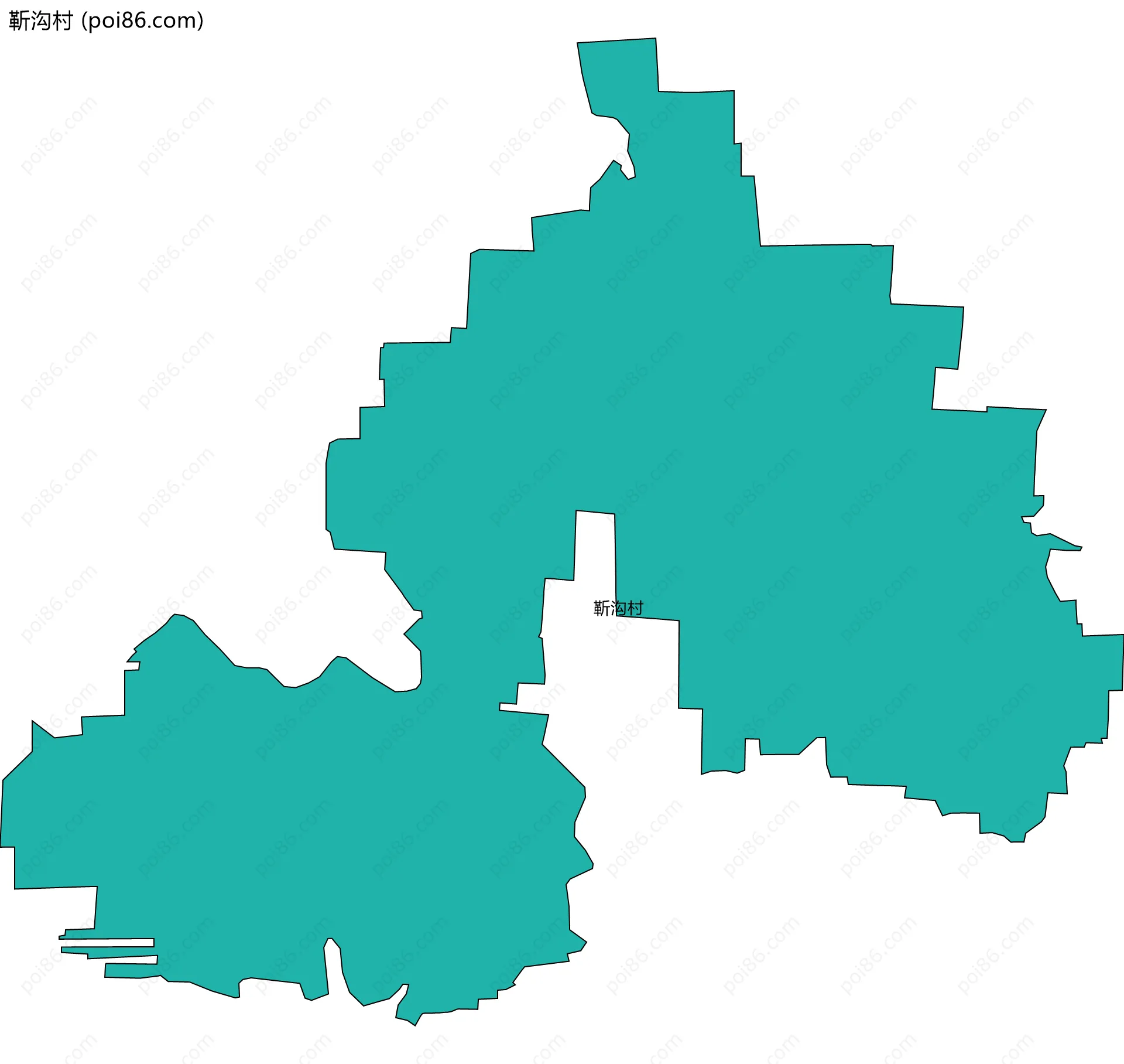 靳沟村边界地图