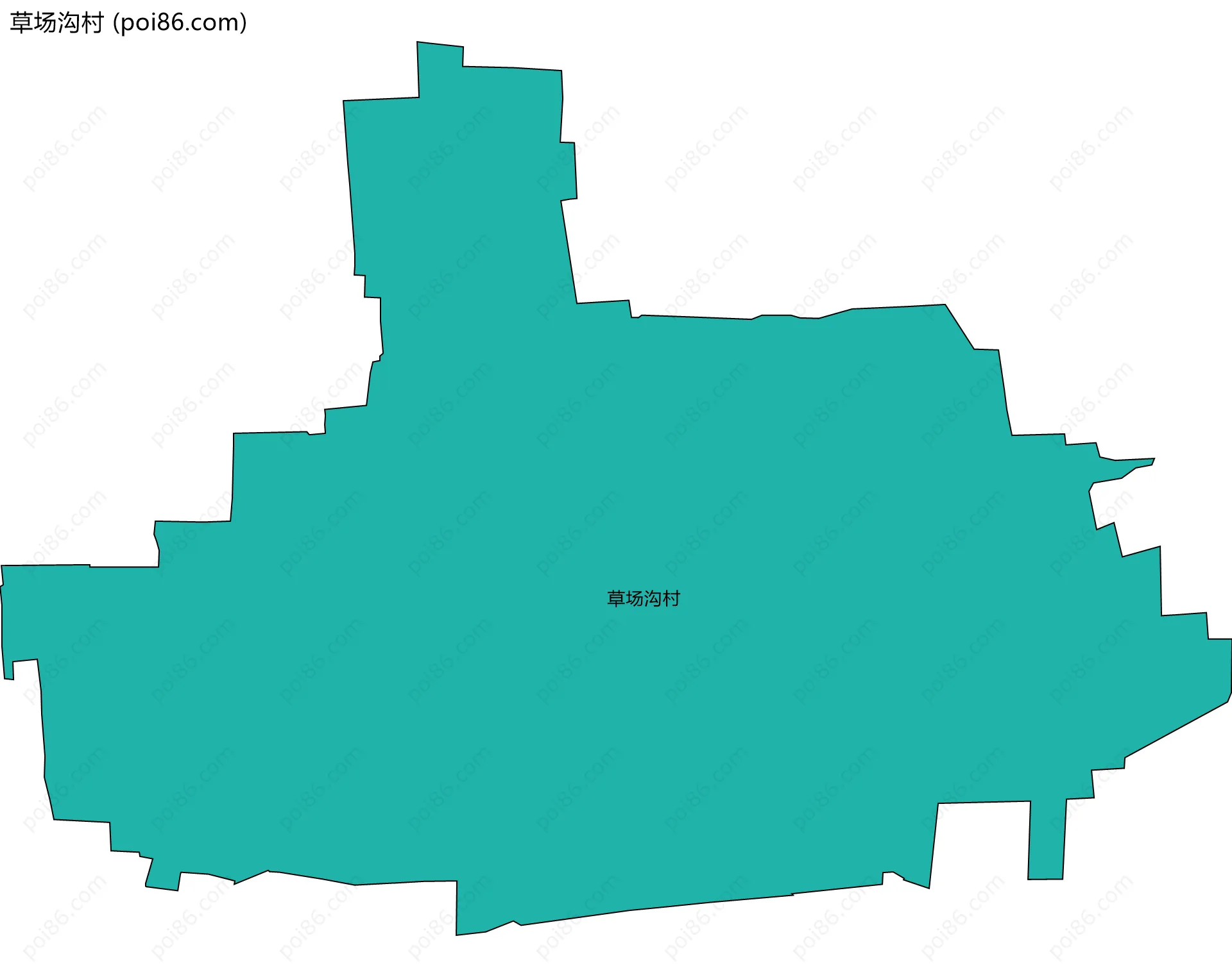草场沟村边界地图