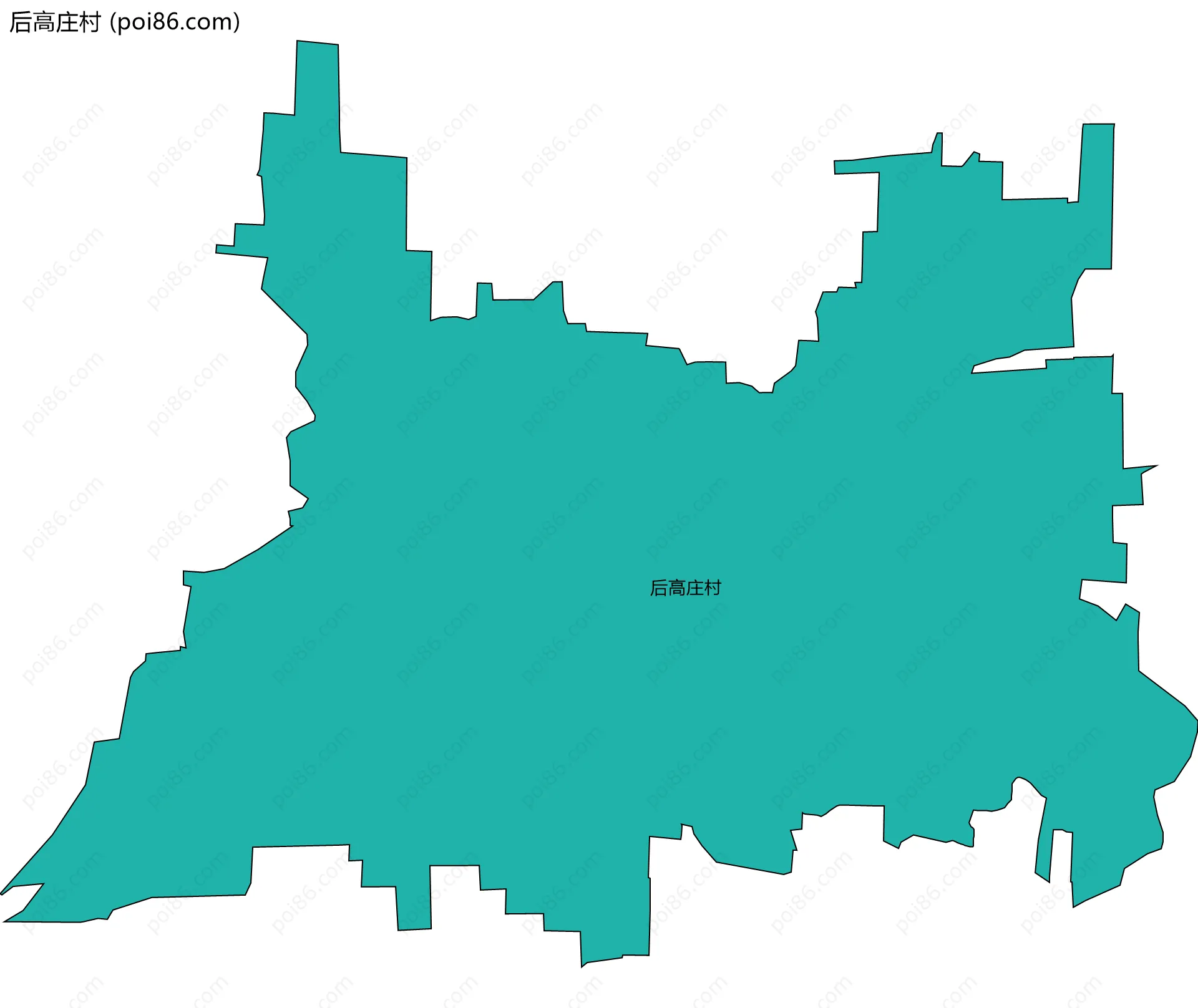 后高庄村边界地图