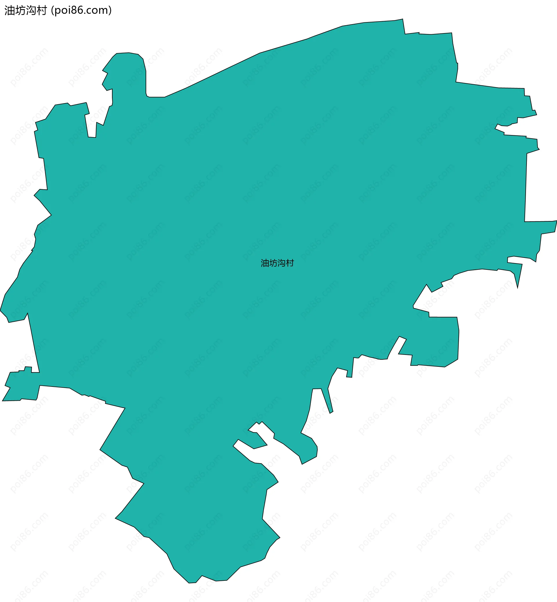 油坊沟村边界地图