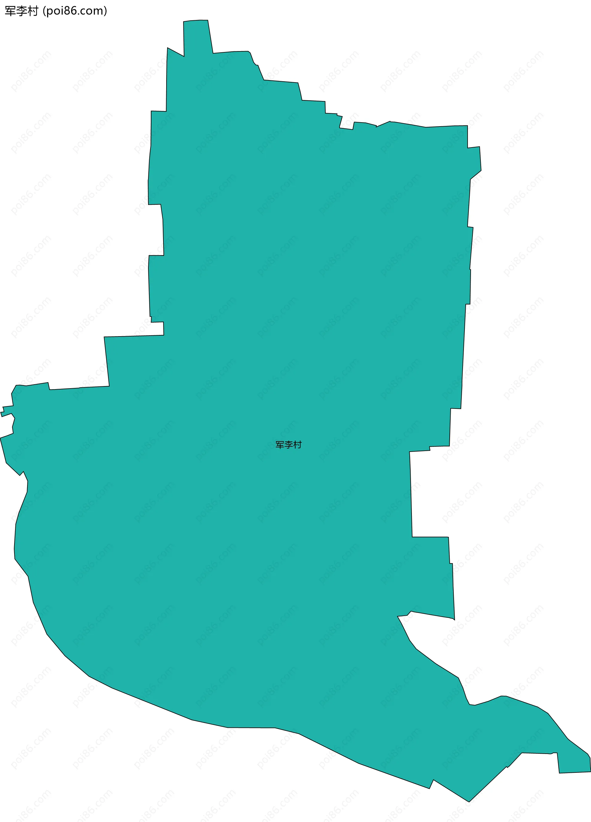 军李村边界地图