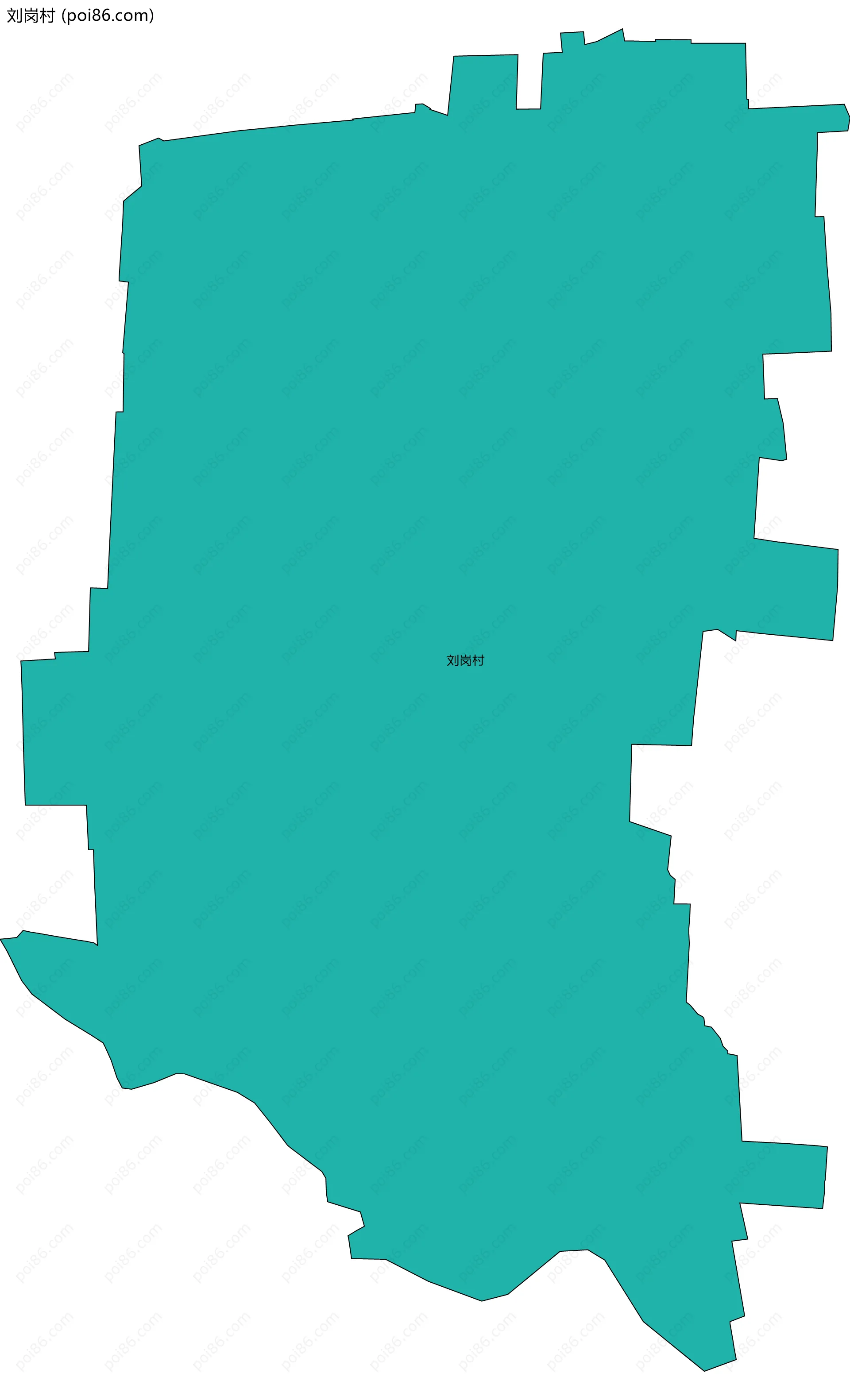 刘岗村边界地图
