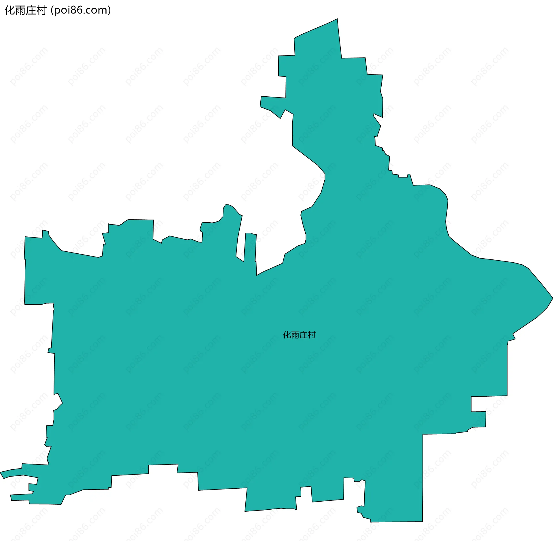 化雨庄村边界地图
