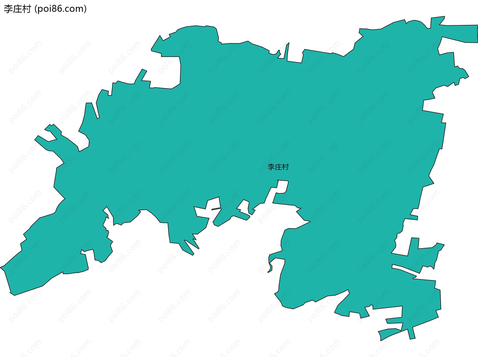 李庄村边界地图