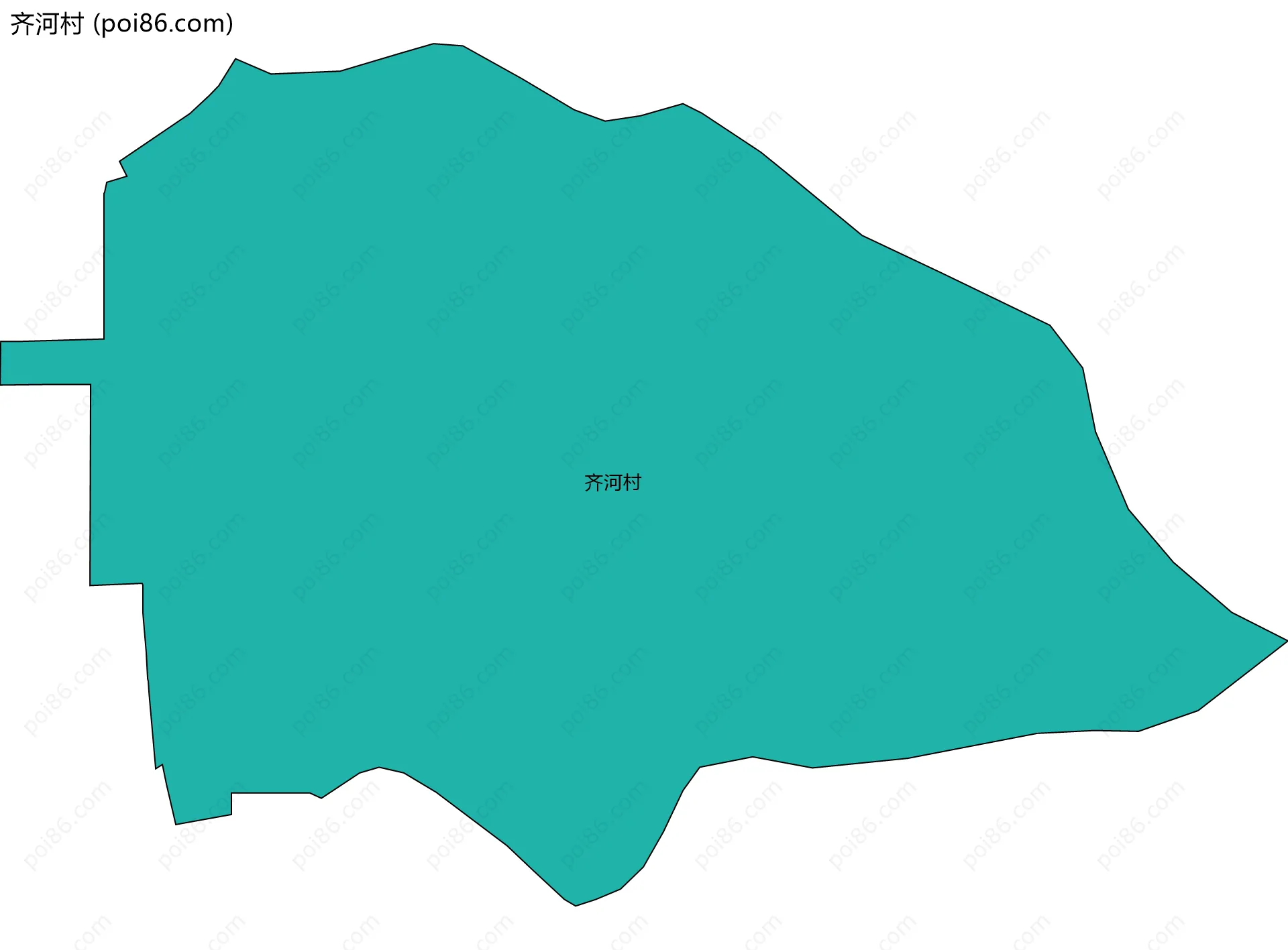 齐河村边界地图