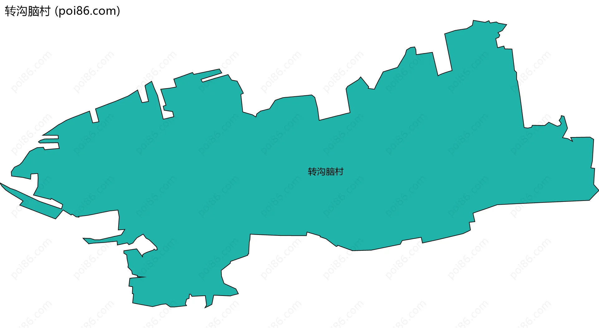 转沟脑村边界地图