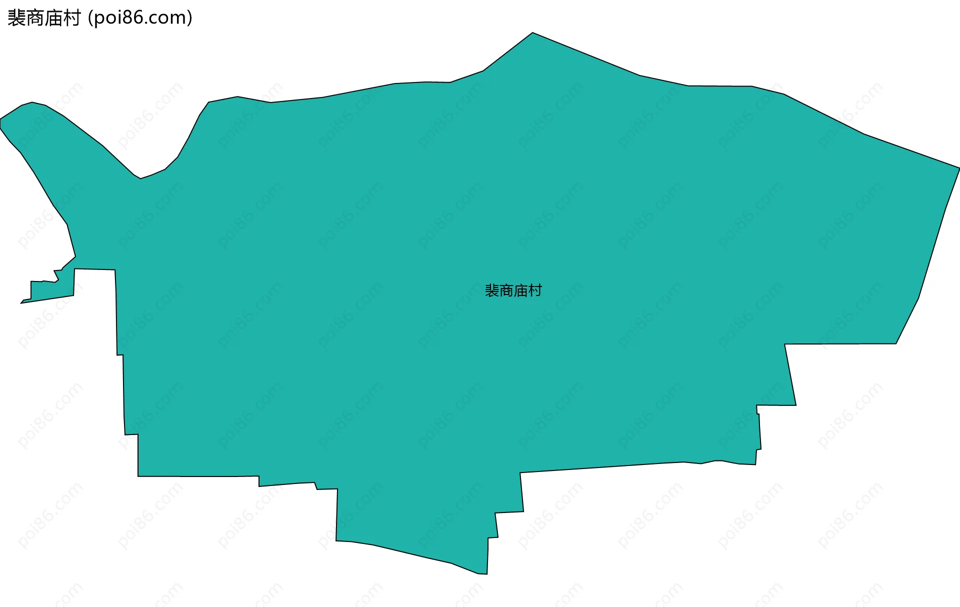 裴商庙村边界地图