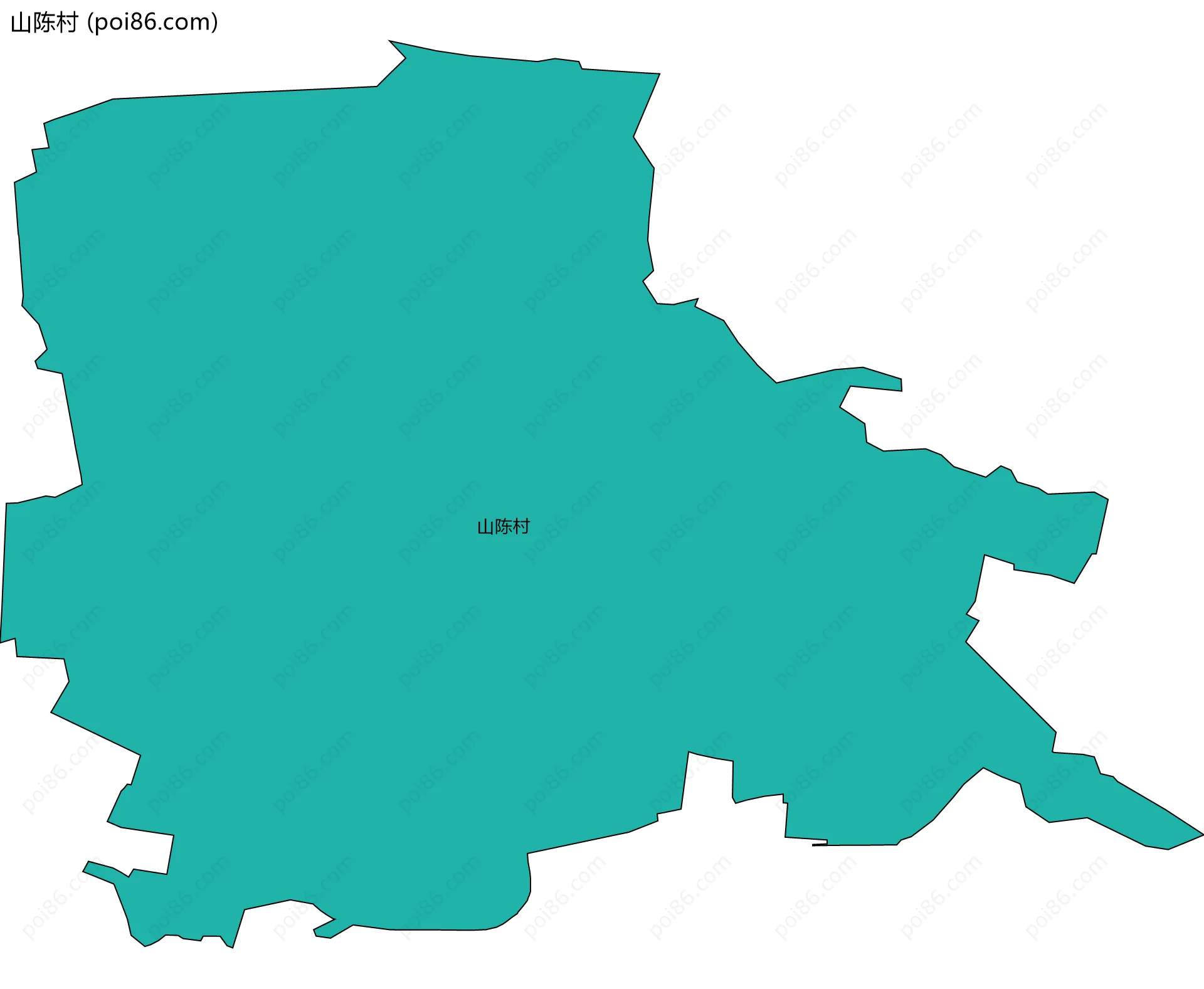 山陈村边界地图