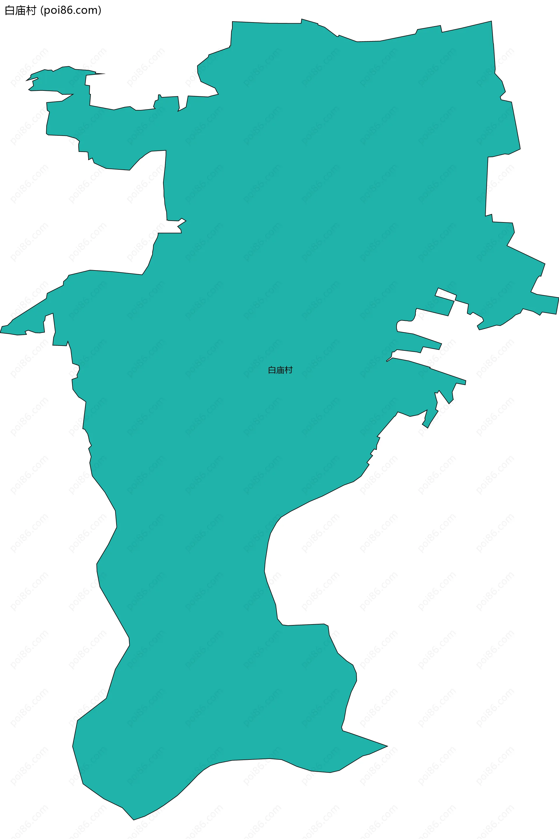 白庙村边界地图