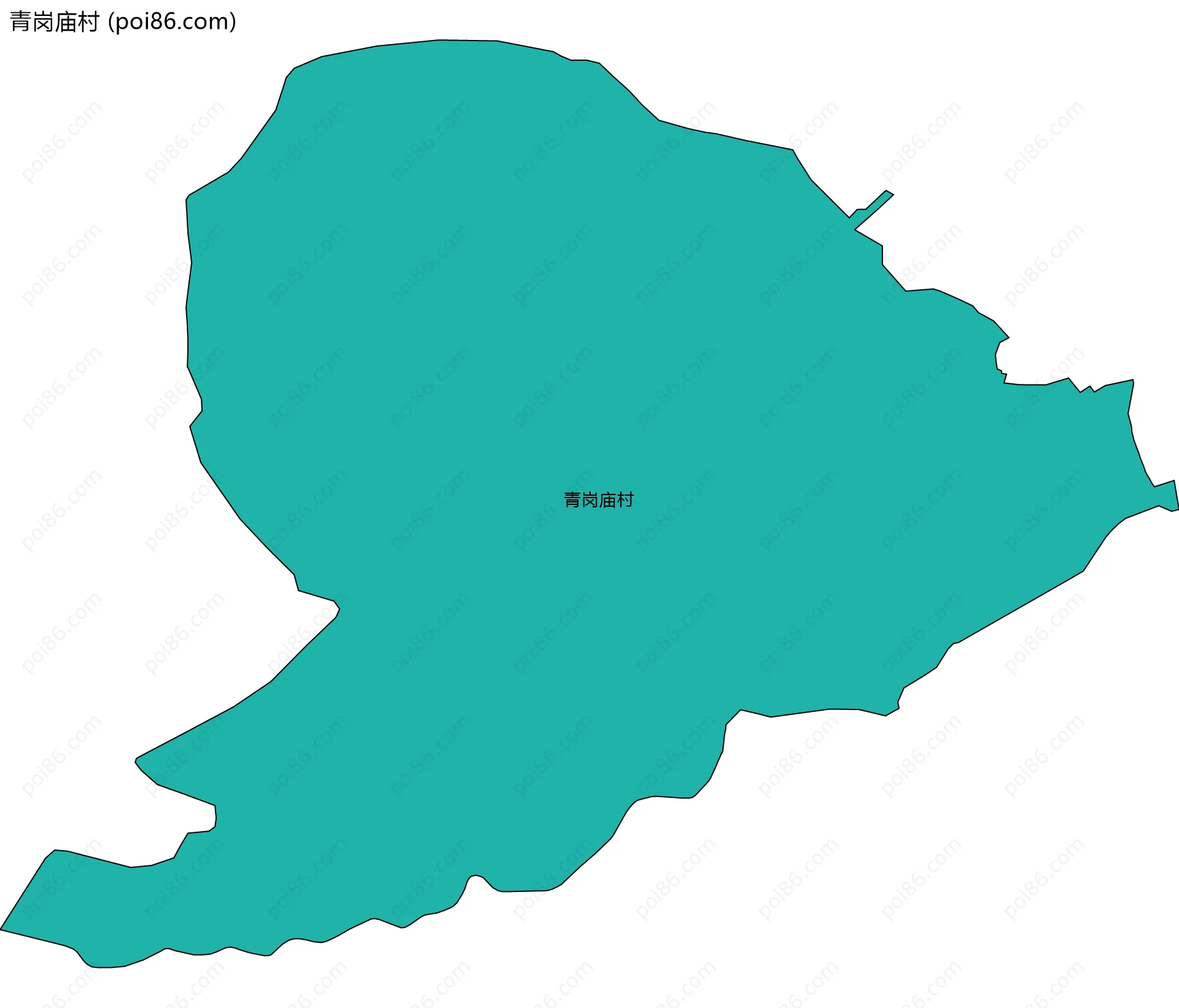 青岗庙村边界地图