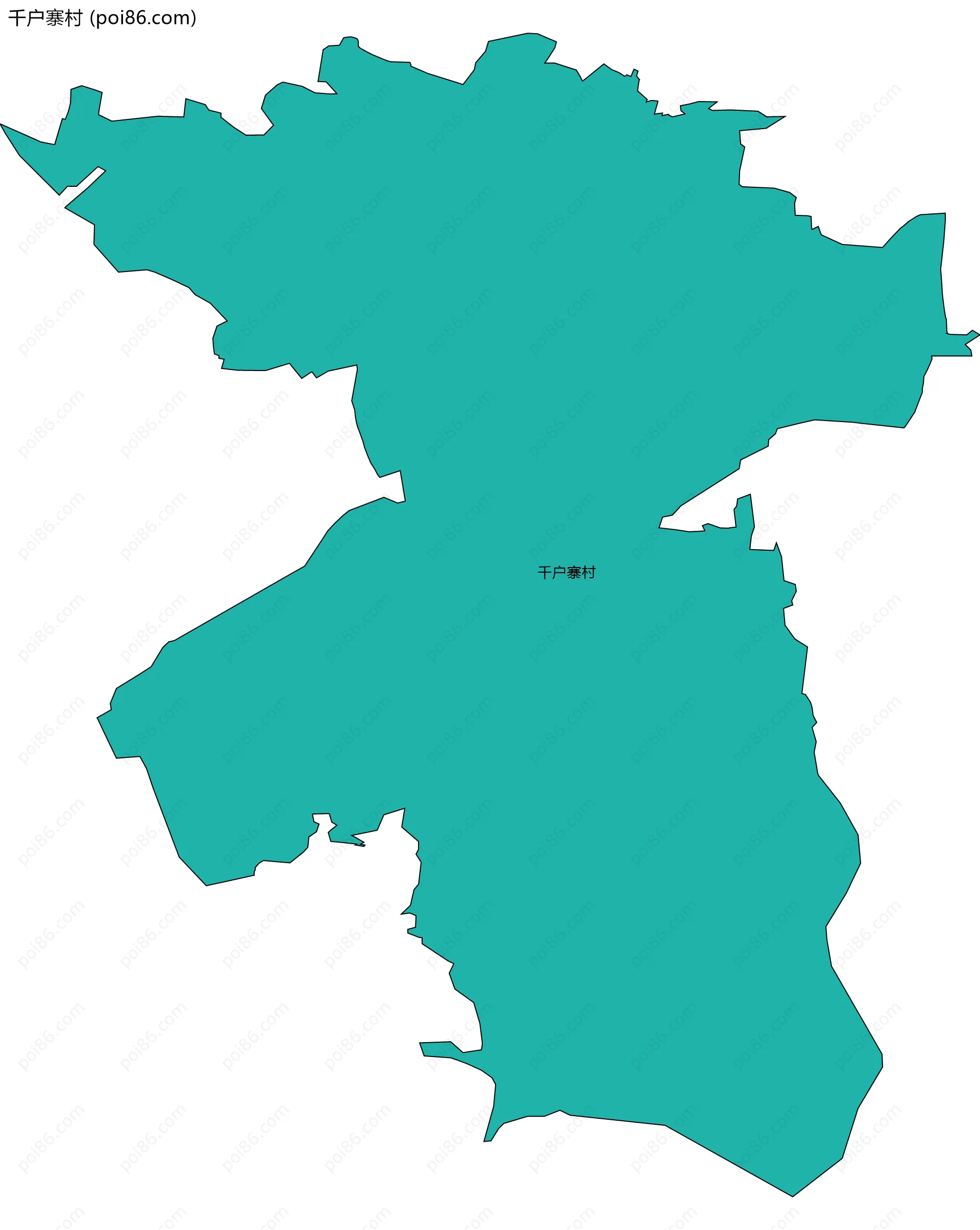 千户寨村边界地图