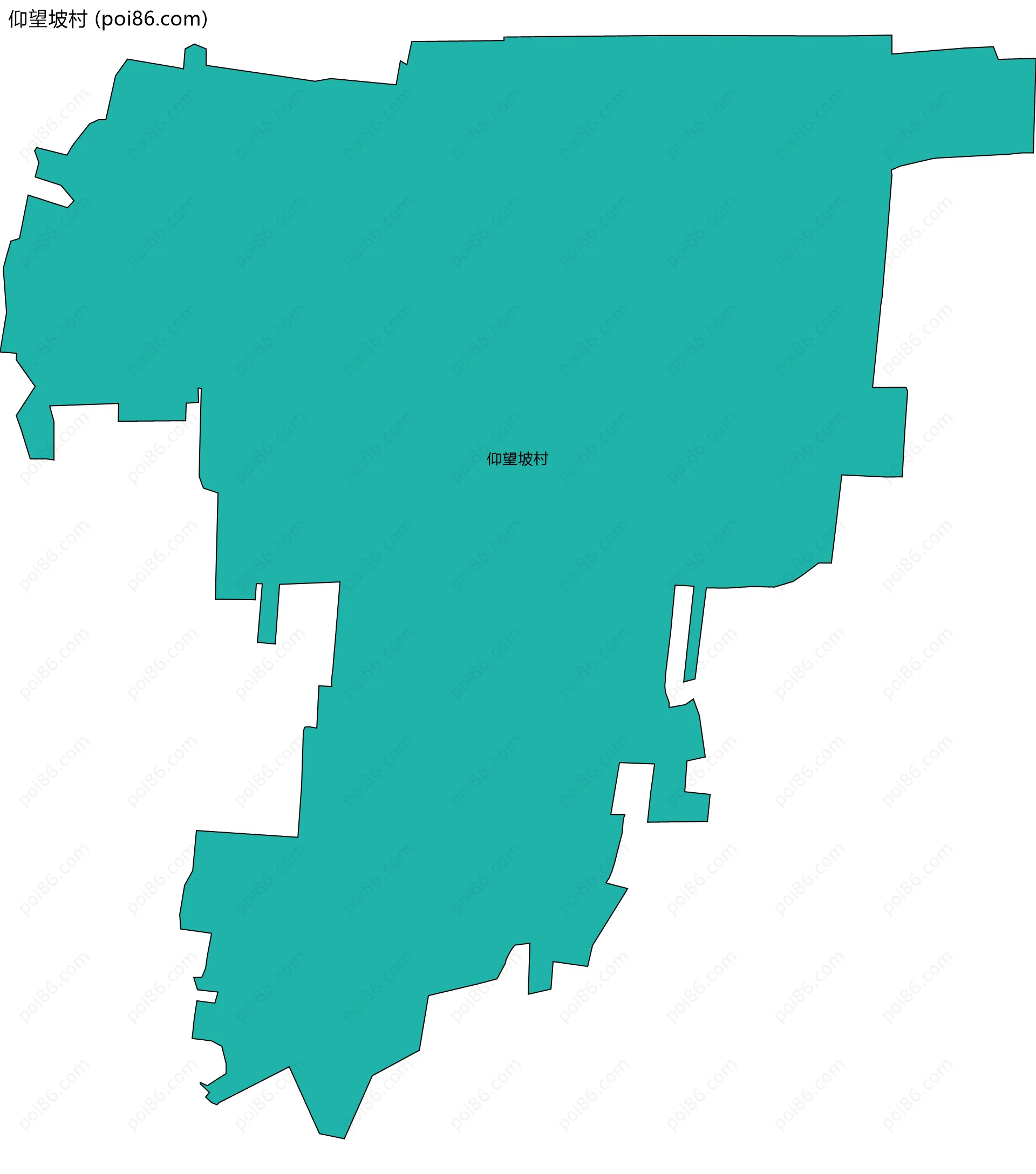 仰望坡村边界地图